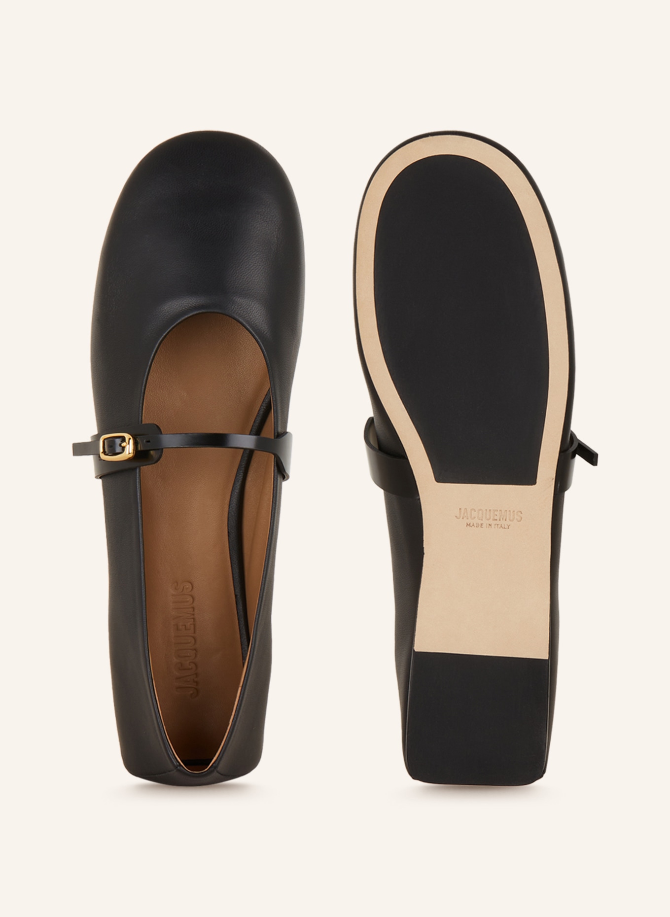 JACQUEMUS Ballet flats LES BALLERINES RONDES in black