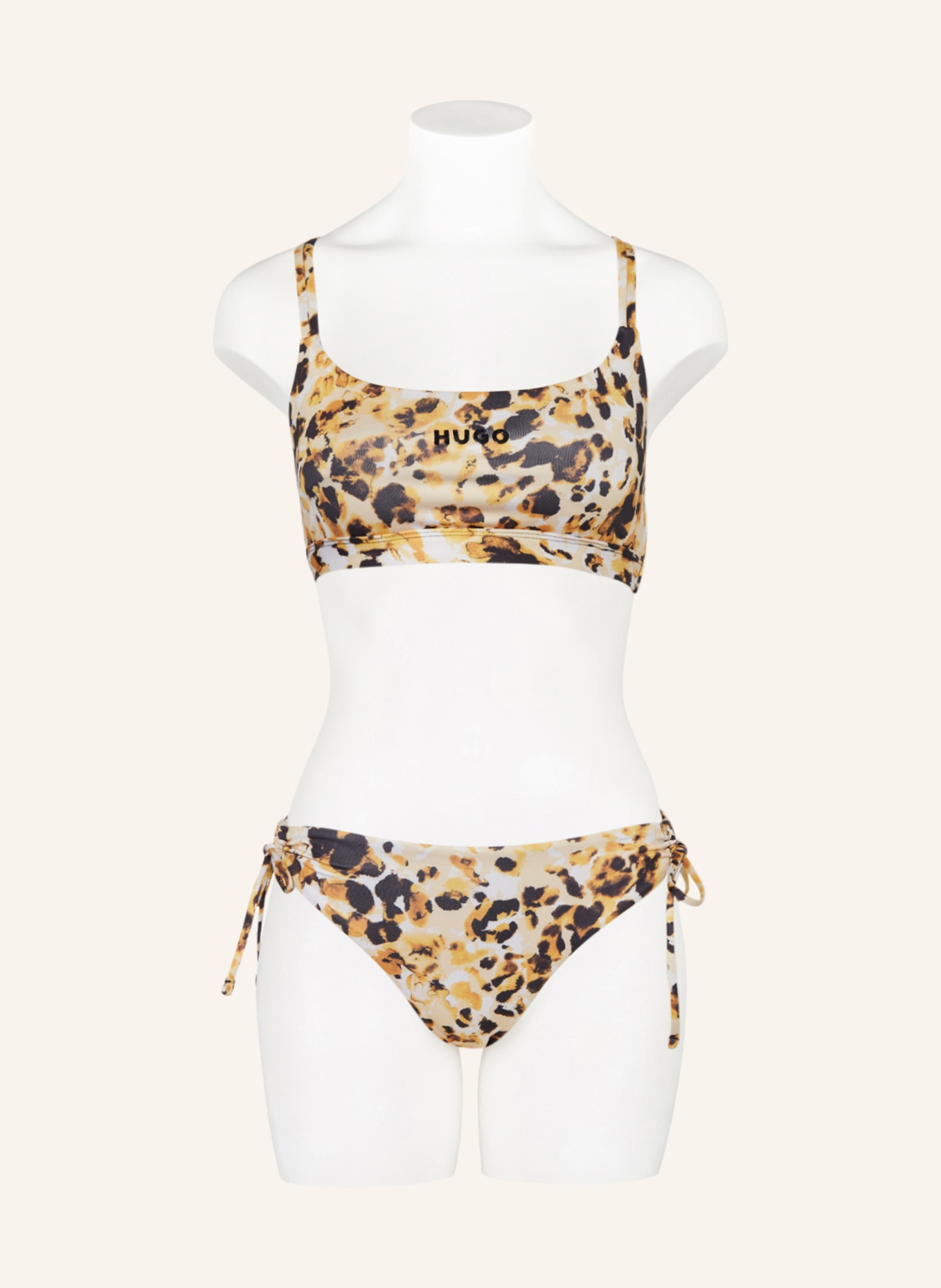 HUGO Bralette bikini top CAMO, Color: YELLOW/ LIGHT YELLOW/ BLACK (Image 2)
