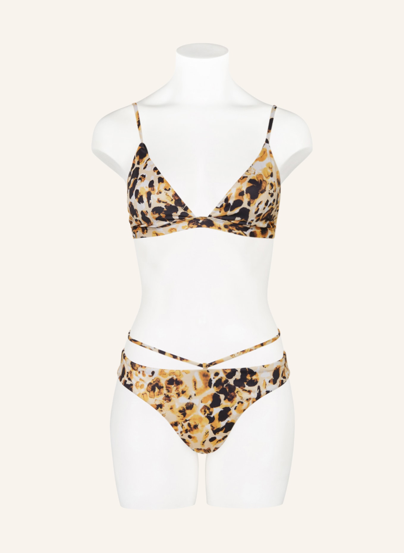 HUGO Bralette-Bikini-Top CAMO, Farbe: GELB/ HELLGELB/ SCHWARZ (Bild 2)