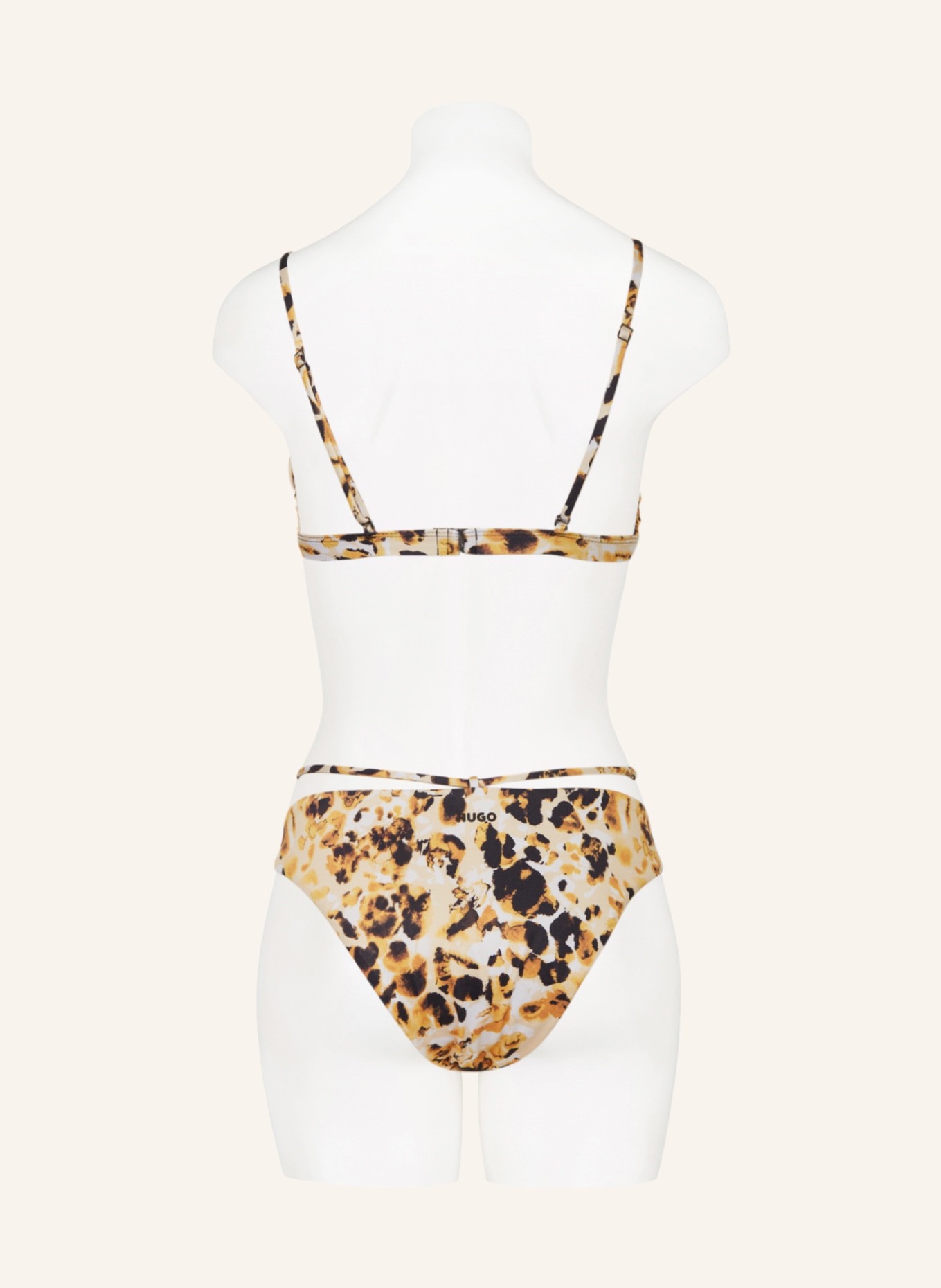 HUGO Bralette bikini top CAMO, Color: YELLOW/ LIGHT YELLOW/ BLACK (Image 3)