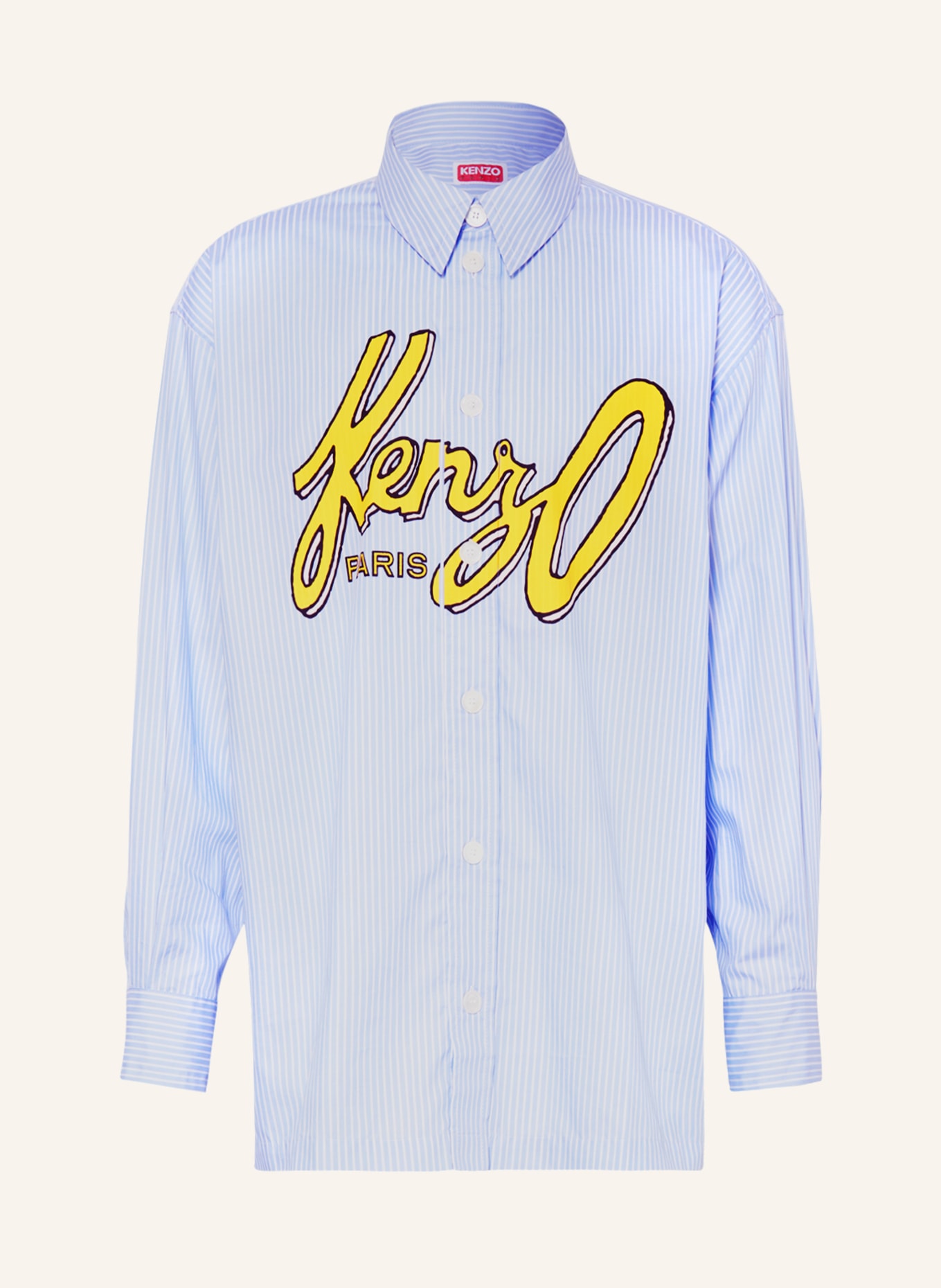 KENZO Shirt comfort fit, Color: LIGHT BLUE/ WHITE (Image 1)