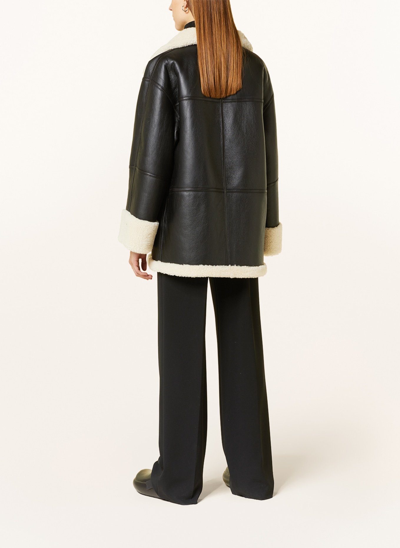 TOTEME Real fur jacket, Color: BLACK/ WHITE (Image 3)