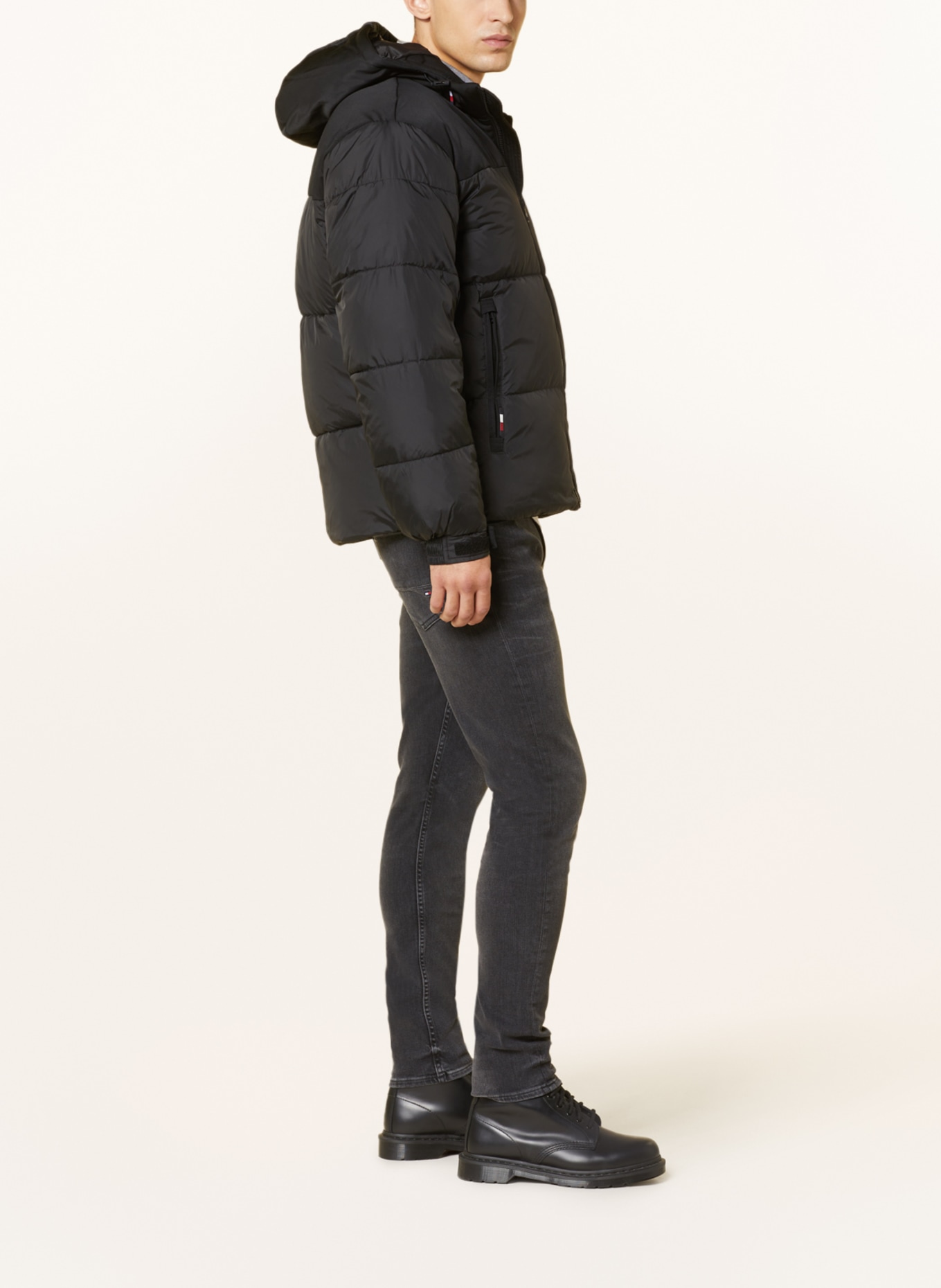 TOMMY HILFIGER Quilted jacket NEW YORK, Color: BLACK (Image 4)