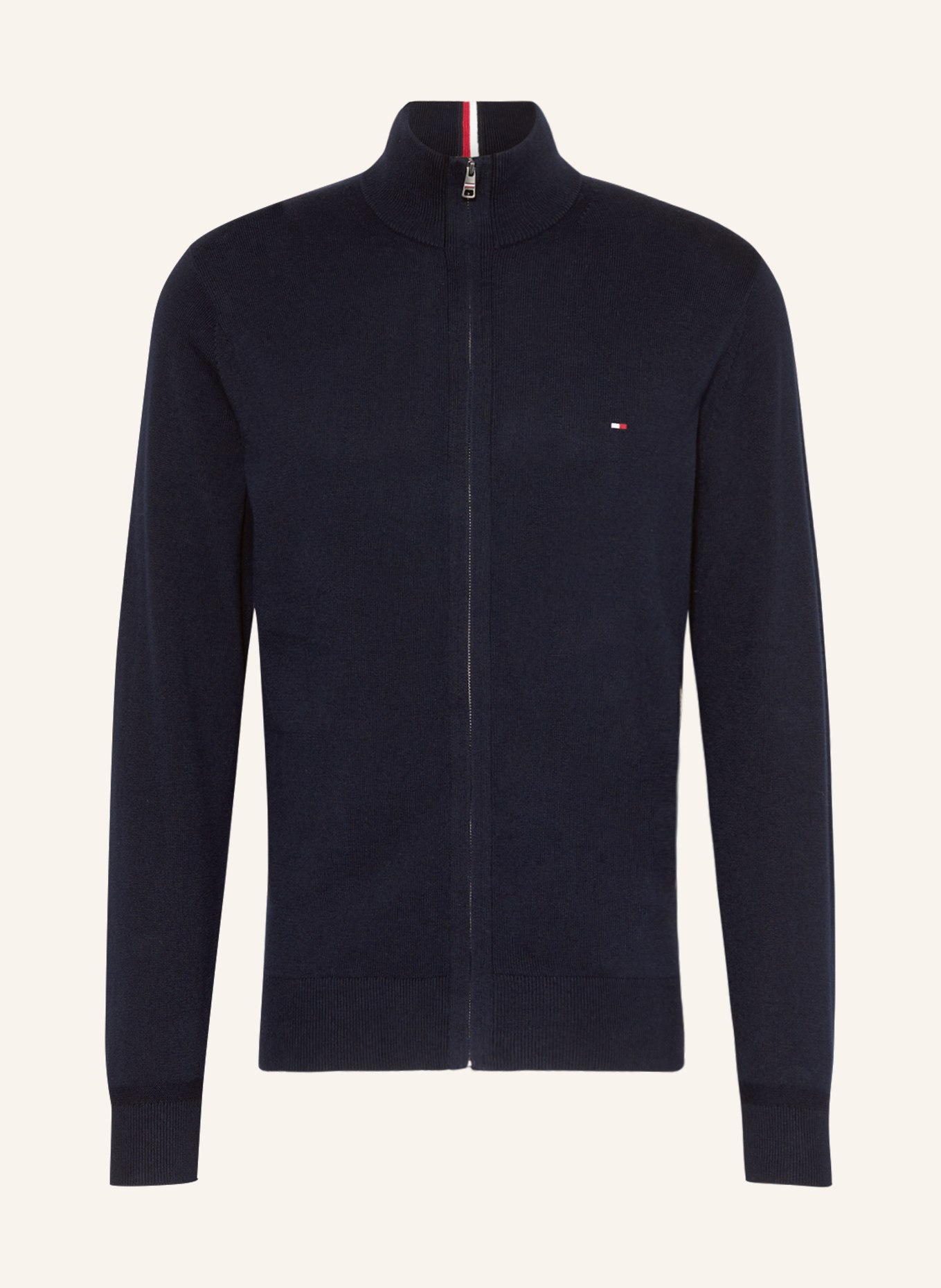 TOMMY HILFIGER Strickjacke: DUNKELBLAU