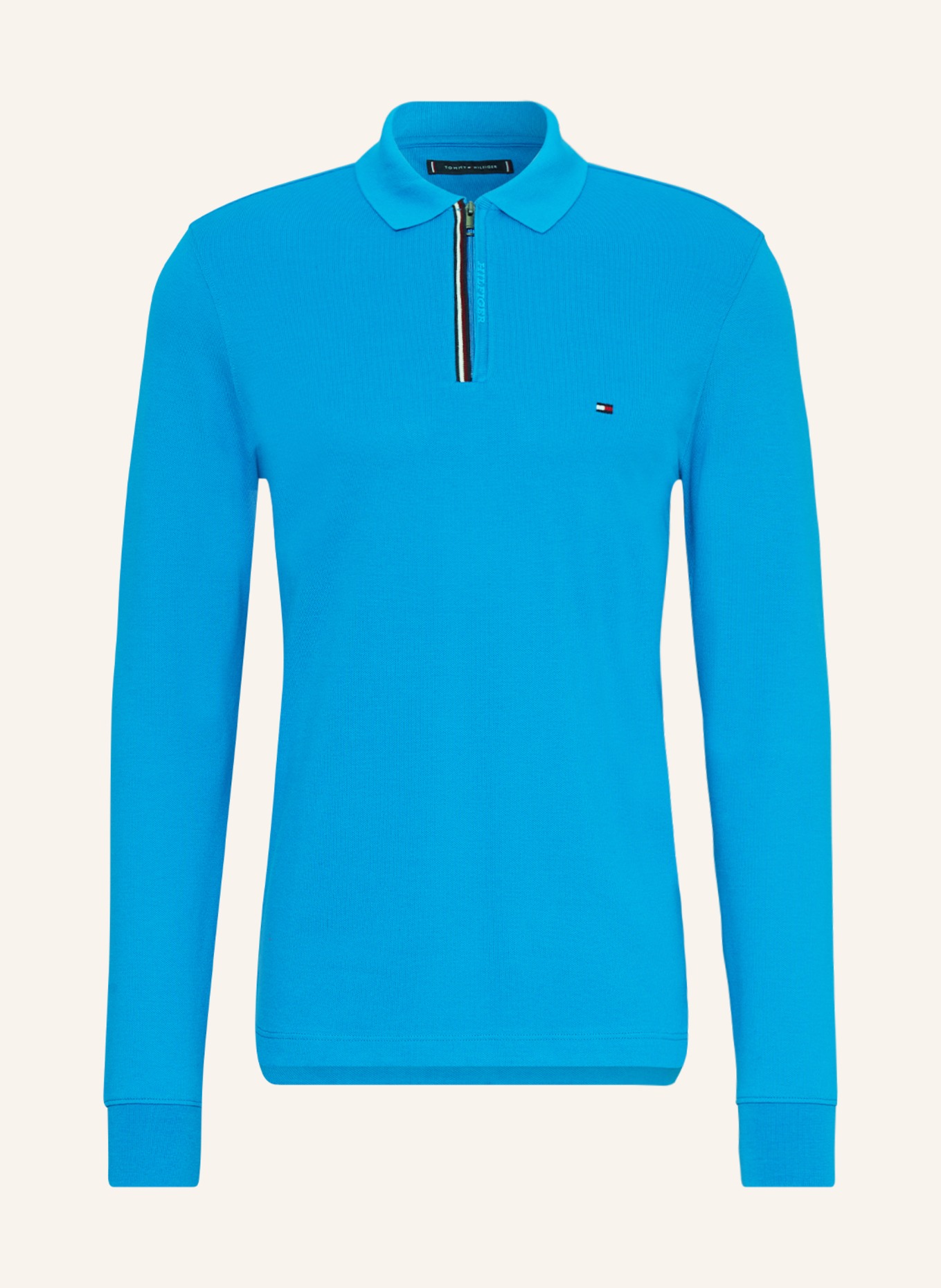 TOMMY HILFIGER Piqué-Poloshirt Slim Fit, Farbe: NEONBLAU (Bild 1)