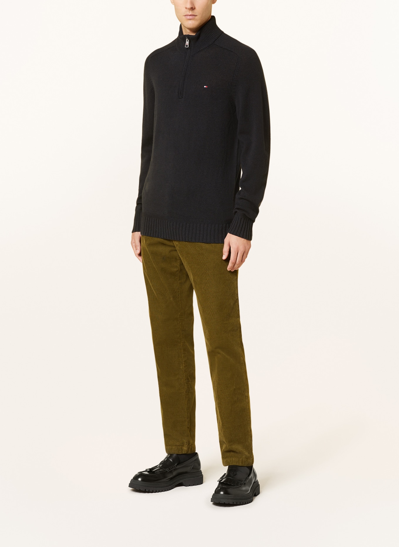 TOMMY HILFIGER Half-zip sweater, Color: BLACK (Image 2)