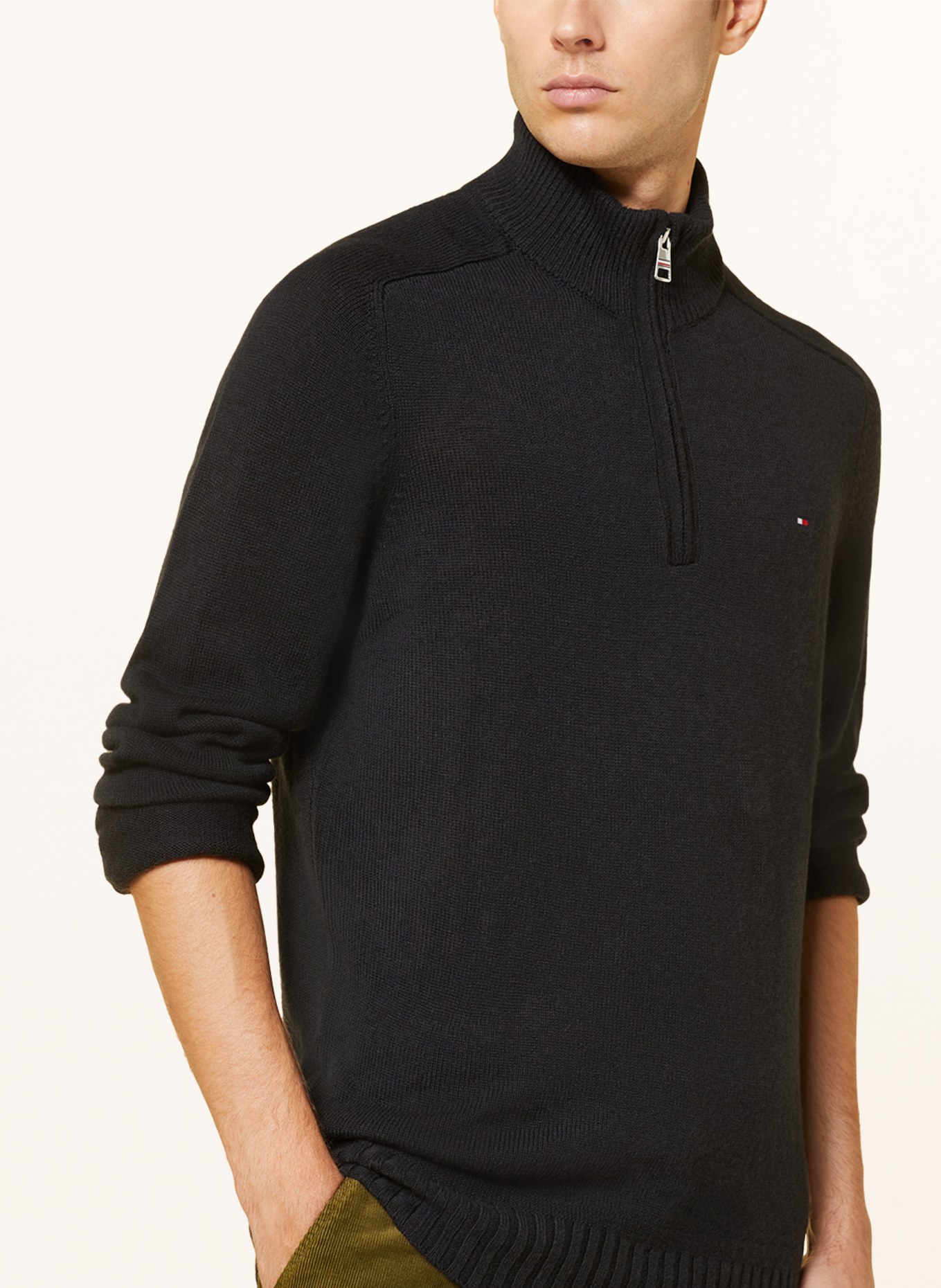 TOMMY HILFIGER Half-zip sweater, Color: BLACK (Image 4)