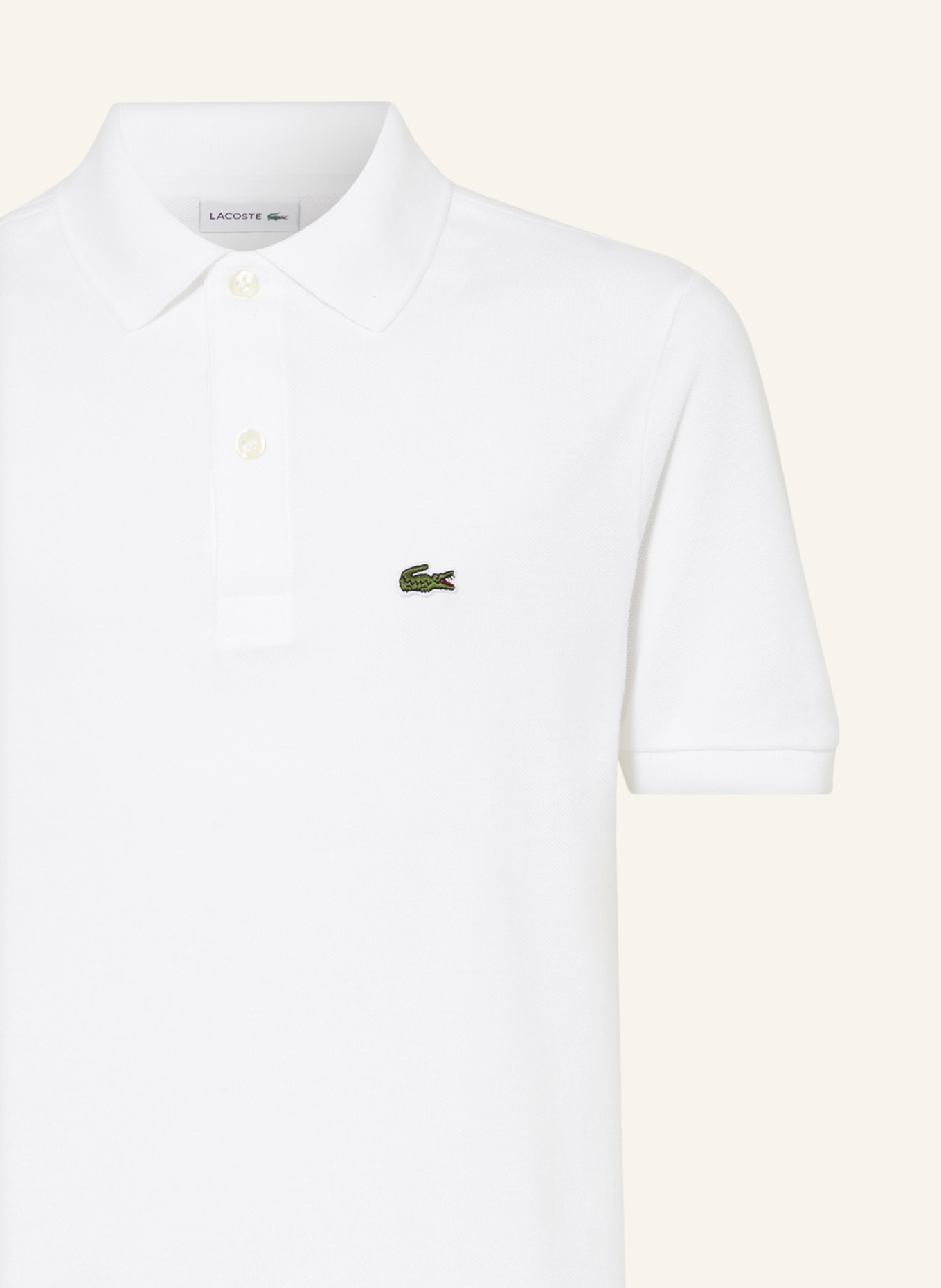 LACOSTE Piqué-Poloshirt in weiss | Poloshirts