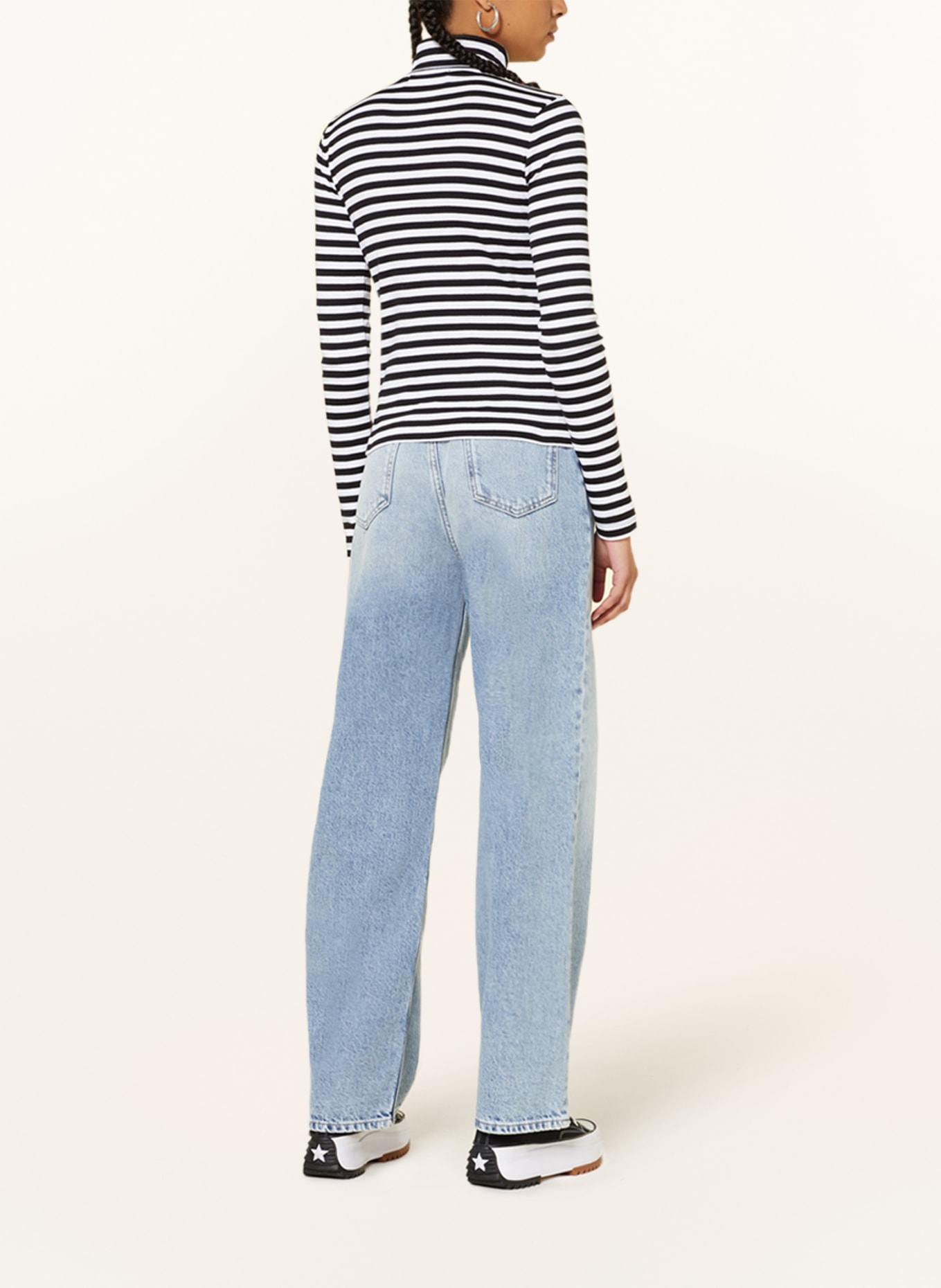 Calvin Klein Jeans Rollkragenshirt, Farbe: SCHWARZ/ WEISS (Bild 3)