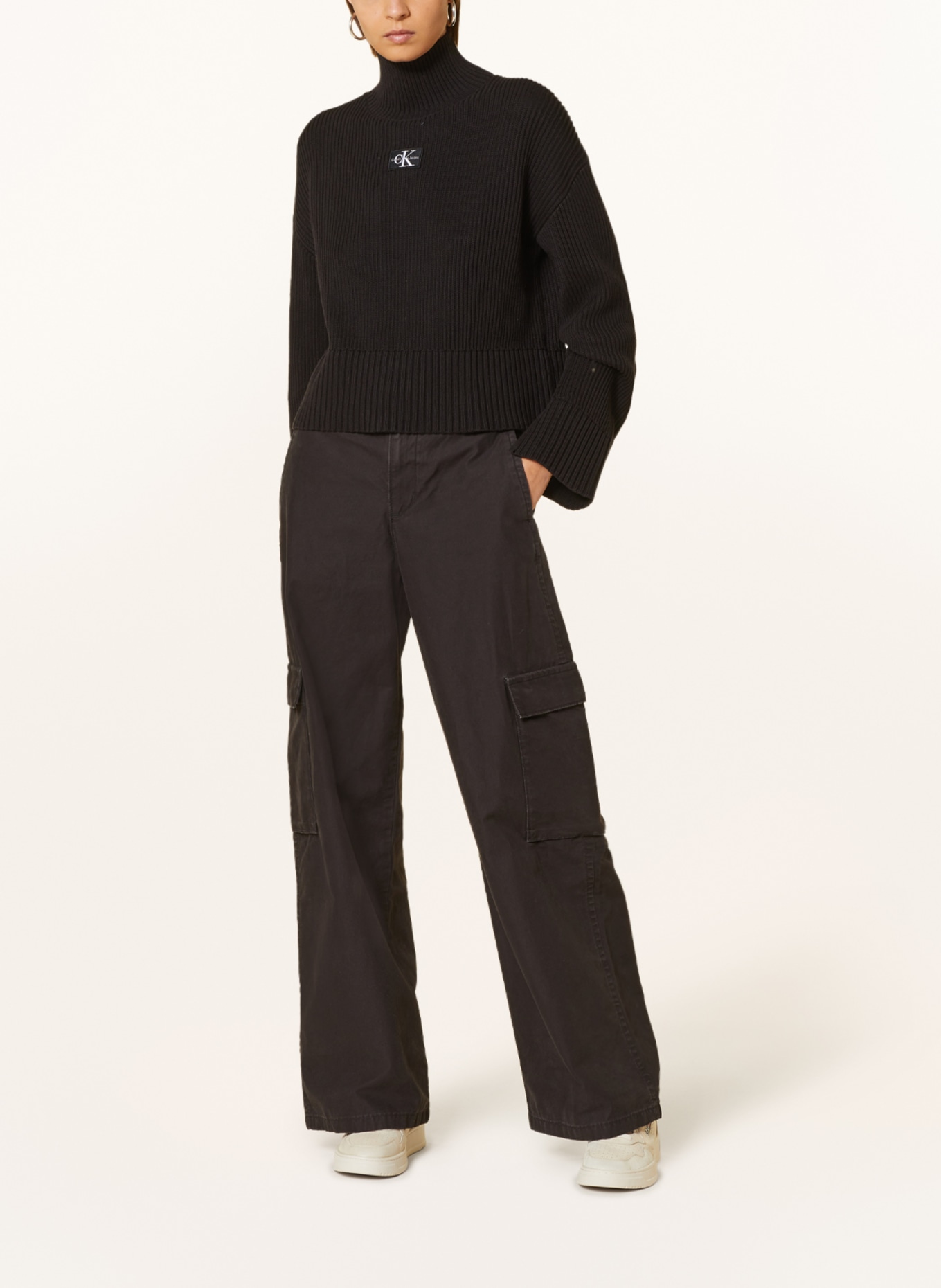 Calvin Klein Jeans Oversized-Pullover, Farbe: SCHWARZ (Bild 2)