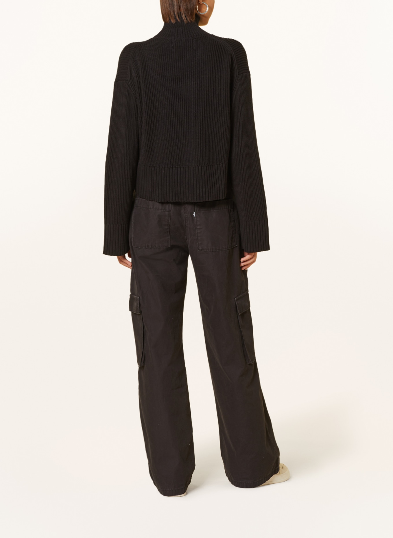 Calvin Klein Jeans Oversized svetr, Barva: ČERNÁ (Obrázek 3)