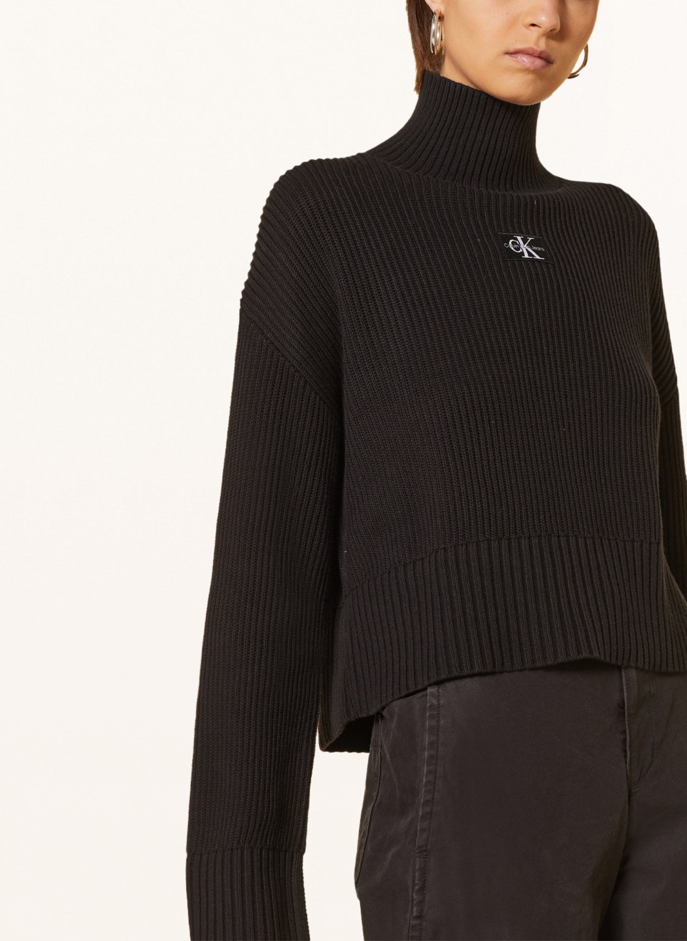 Calvin Klein Jeans Oversized sweater, Color: BLACK (Image 4)