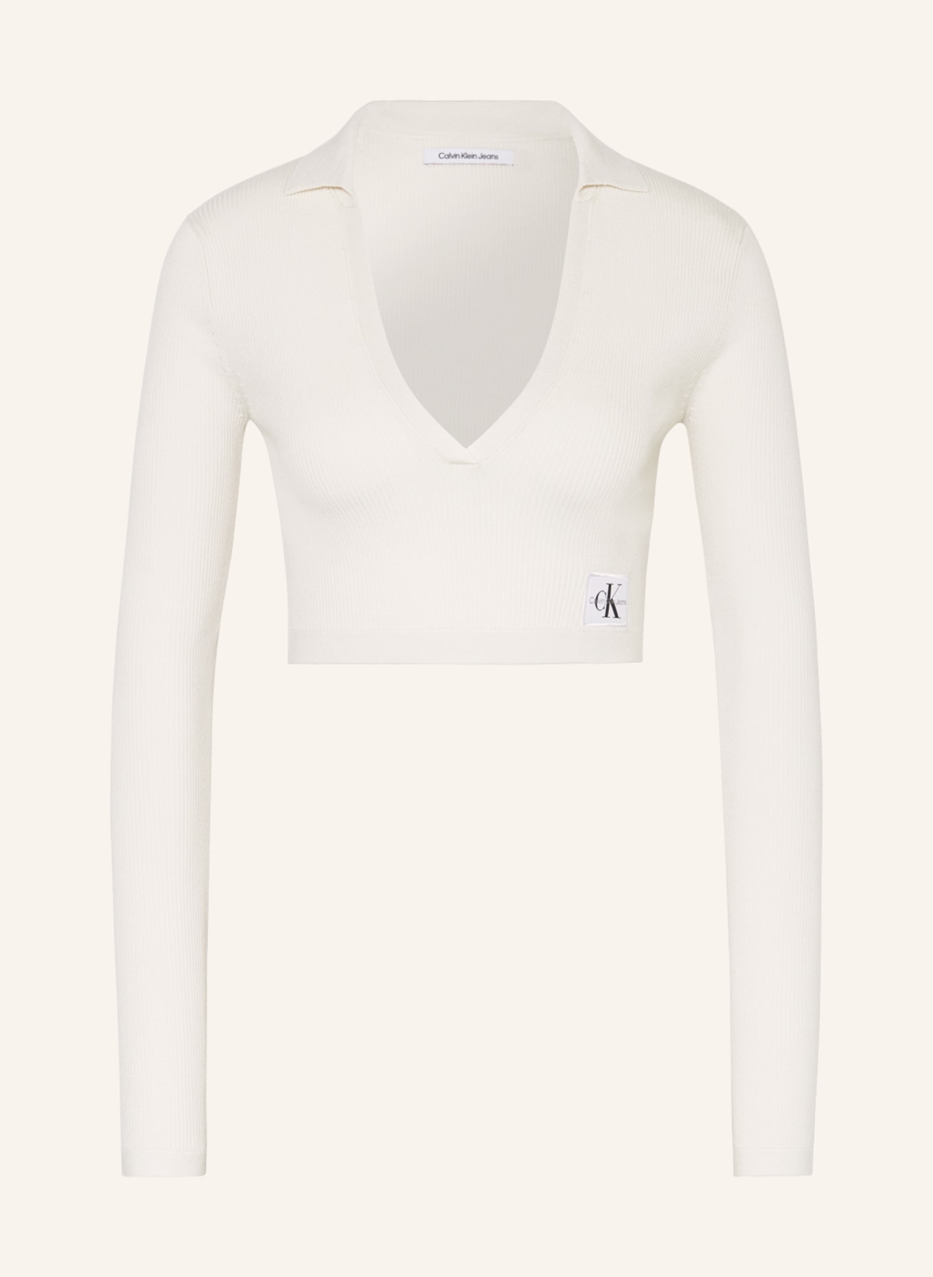 Calvin Klein Jeans Cropped sweater, Color: ECRU (Image 1)