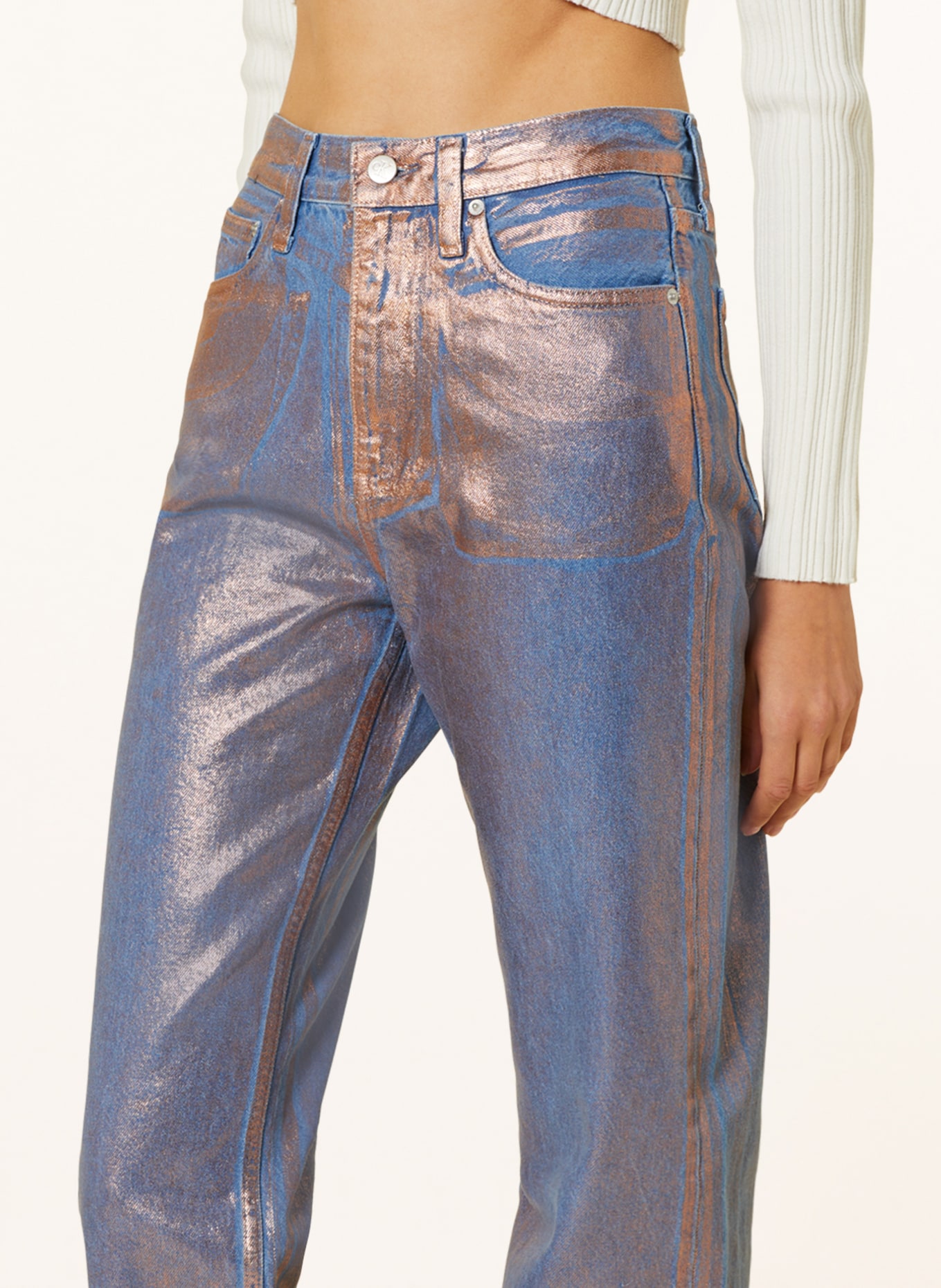 Calvin Klein Jeans Straight Jeans, Farbe: ROSÉGOLD/ HELLBLAU (Bild 5)