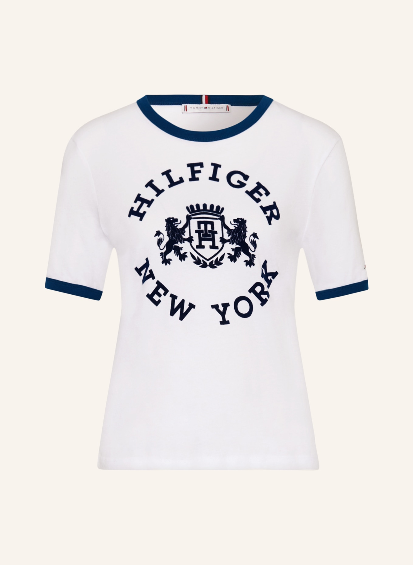 TOMMY HILFIGER T-Shirt, Farbe: WEISS/ BLAU (Bild 1)