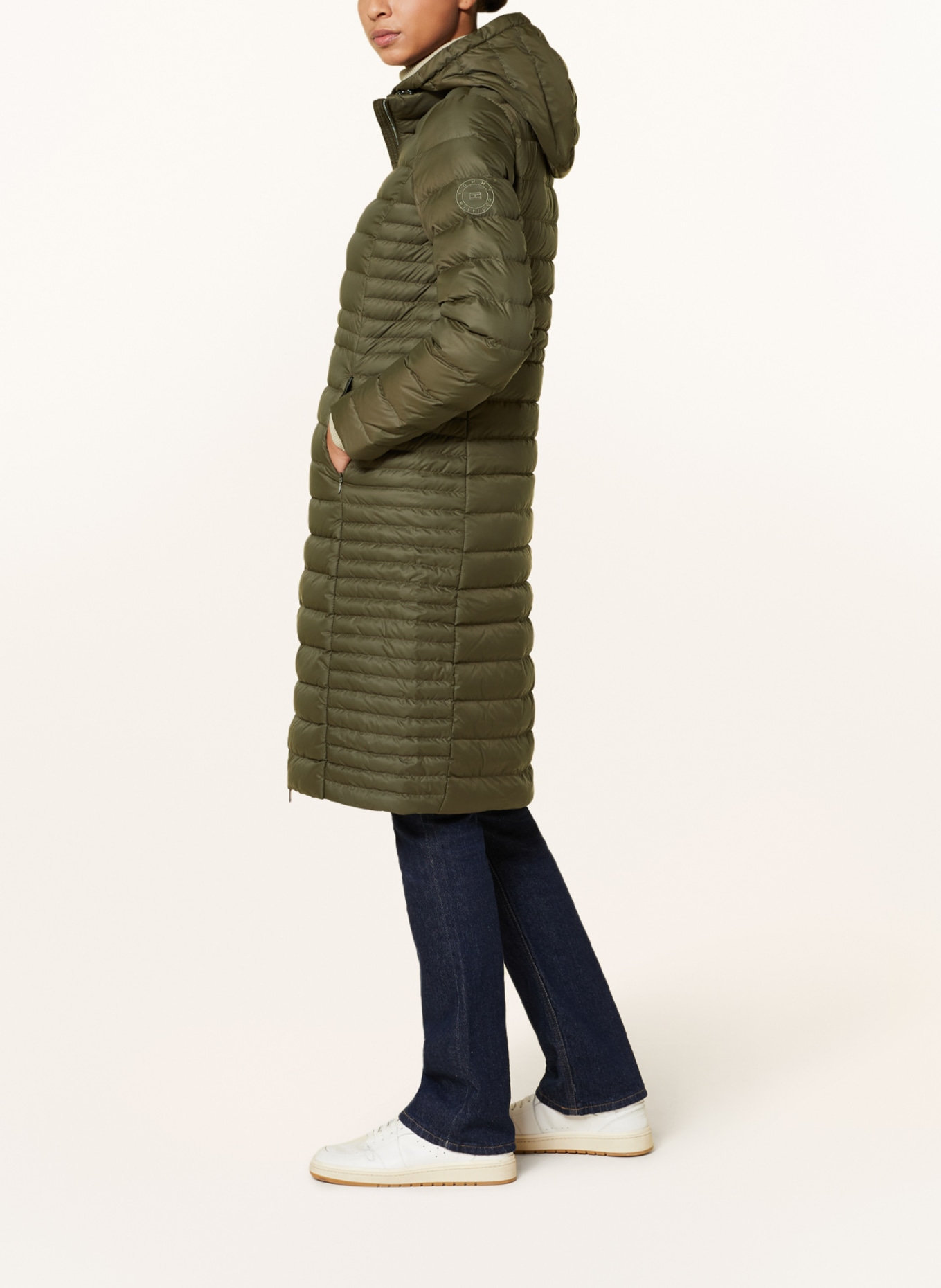 TOMMY HILFIGER Lightweight down coat with removable hood, Color: KHAKI (Image 4)