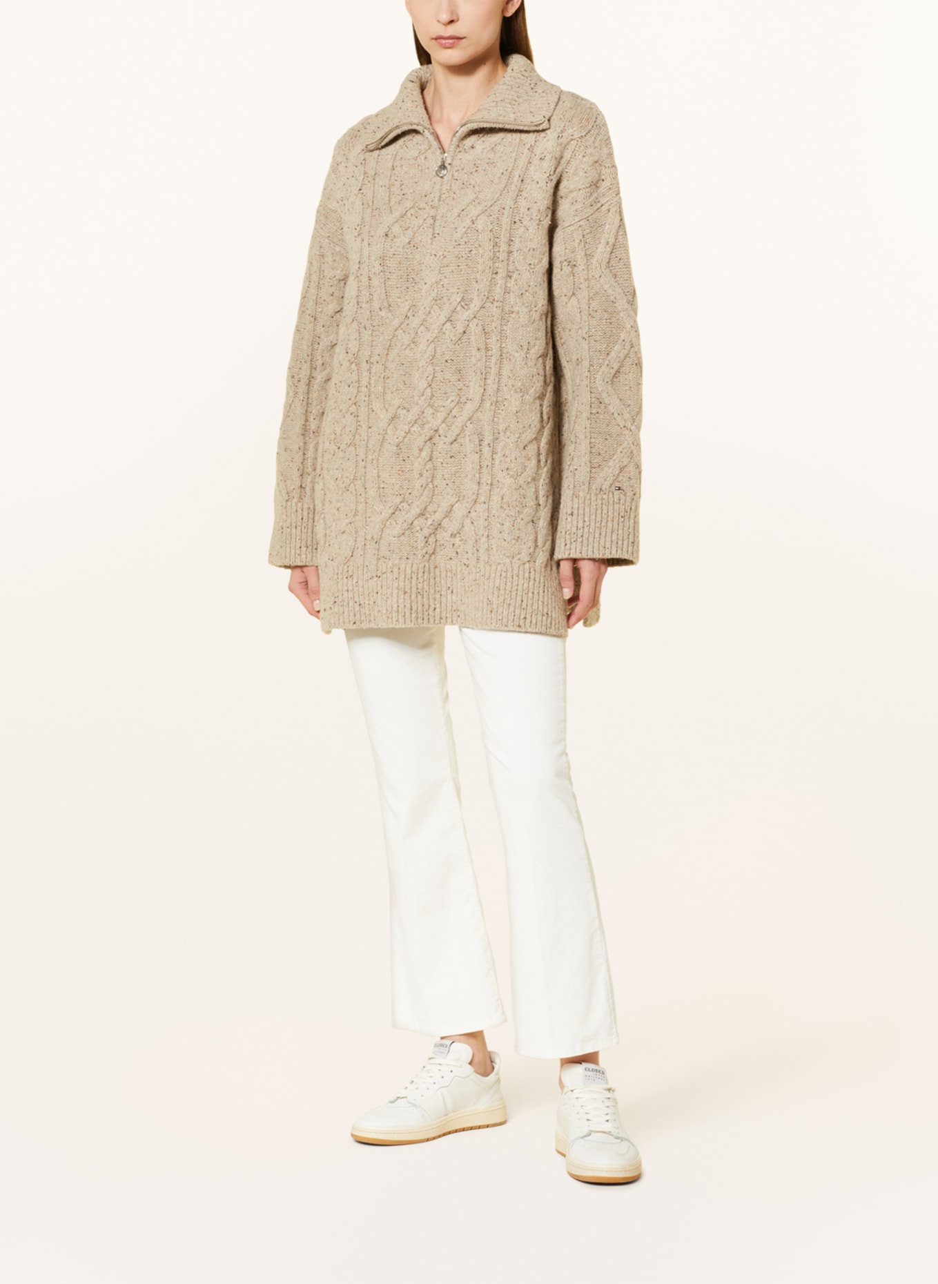 TOMMY HILFIGER Half-zip sweater, Color: TAUPE (Image 2)