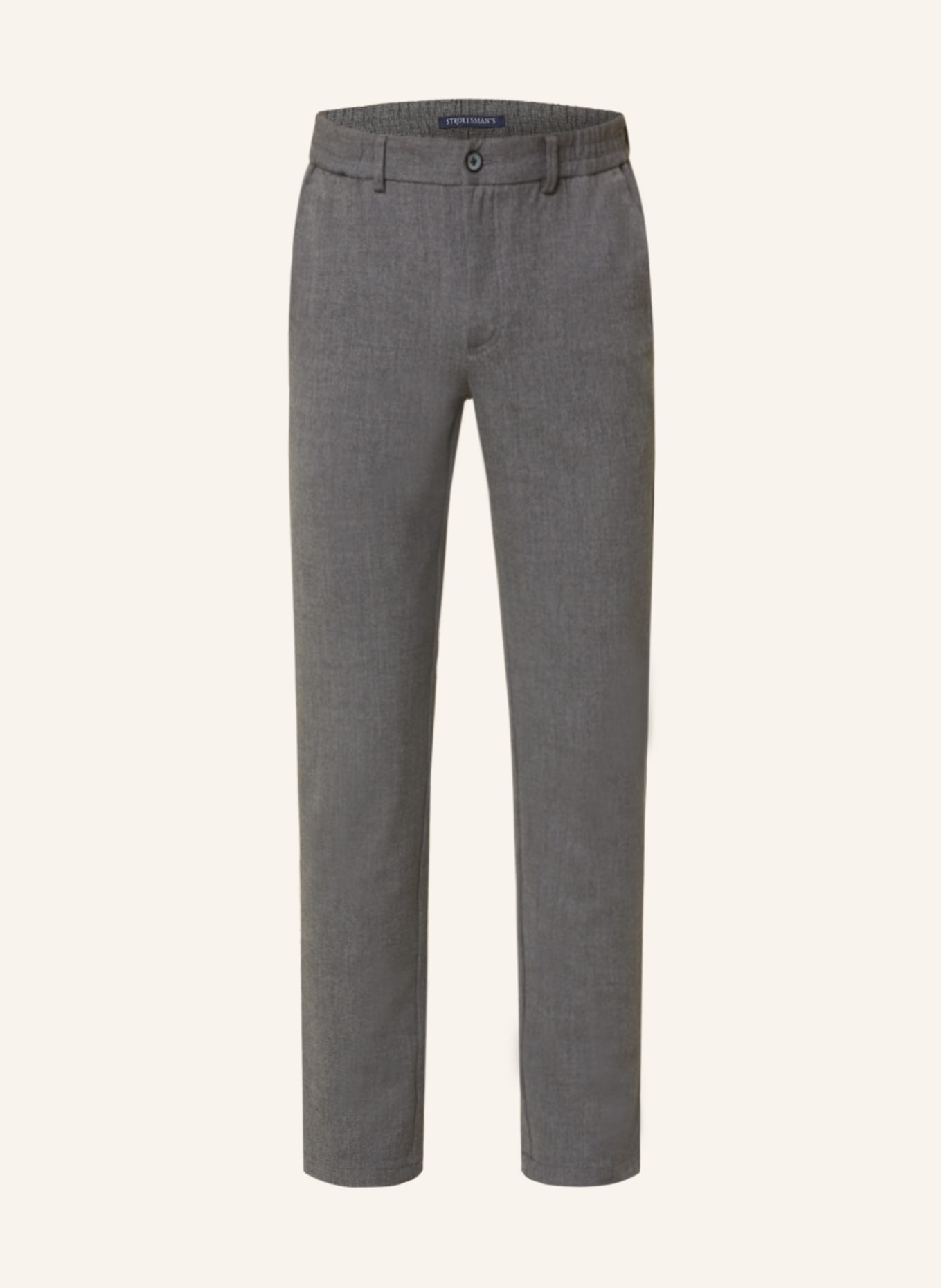 STROKESMAN'S Spodnie dżersejowe comfort fit, Kolor: 0900 light grey (Obrazek 1)