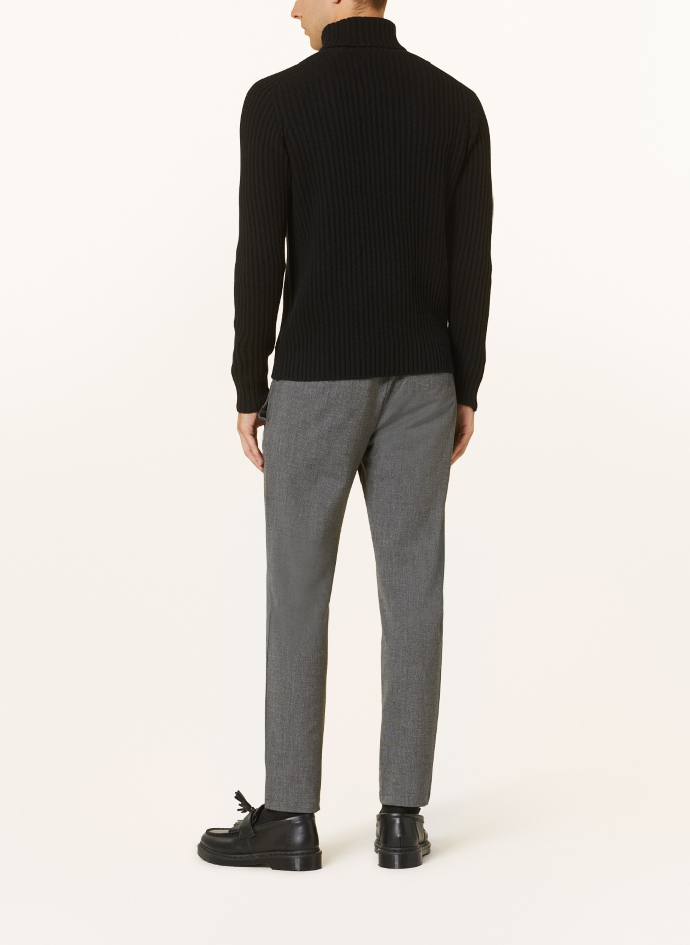 STROKESMAN'S Spodnie dżersejowe comfort fit, Kolor: 0900 light grey (Obrazek 3)