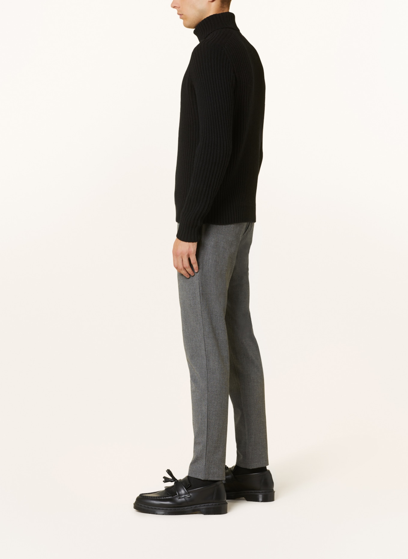 STROKESMAN'S Spodnie dżersejowe comfort fit, Kolor: 0900 light grey (Obrazek 4)