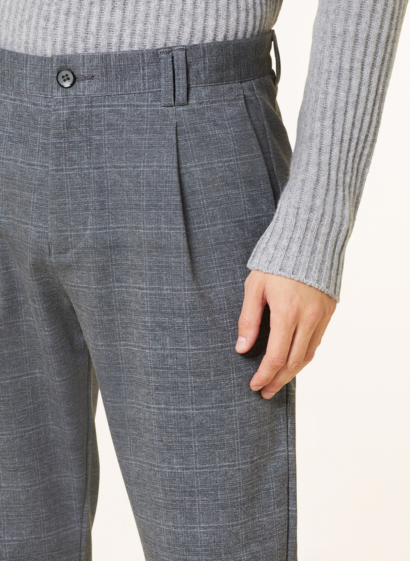 STROKESMAN'S Spodnie comfort fit, Kolor: SZARY (Obrazek 5)