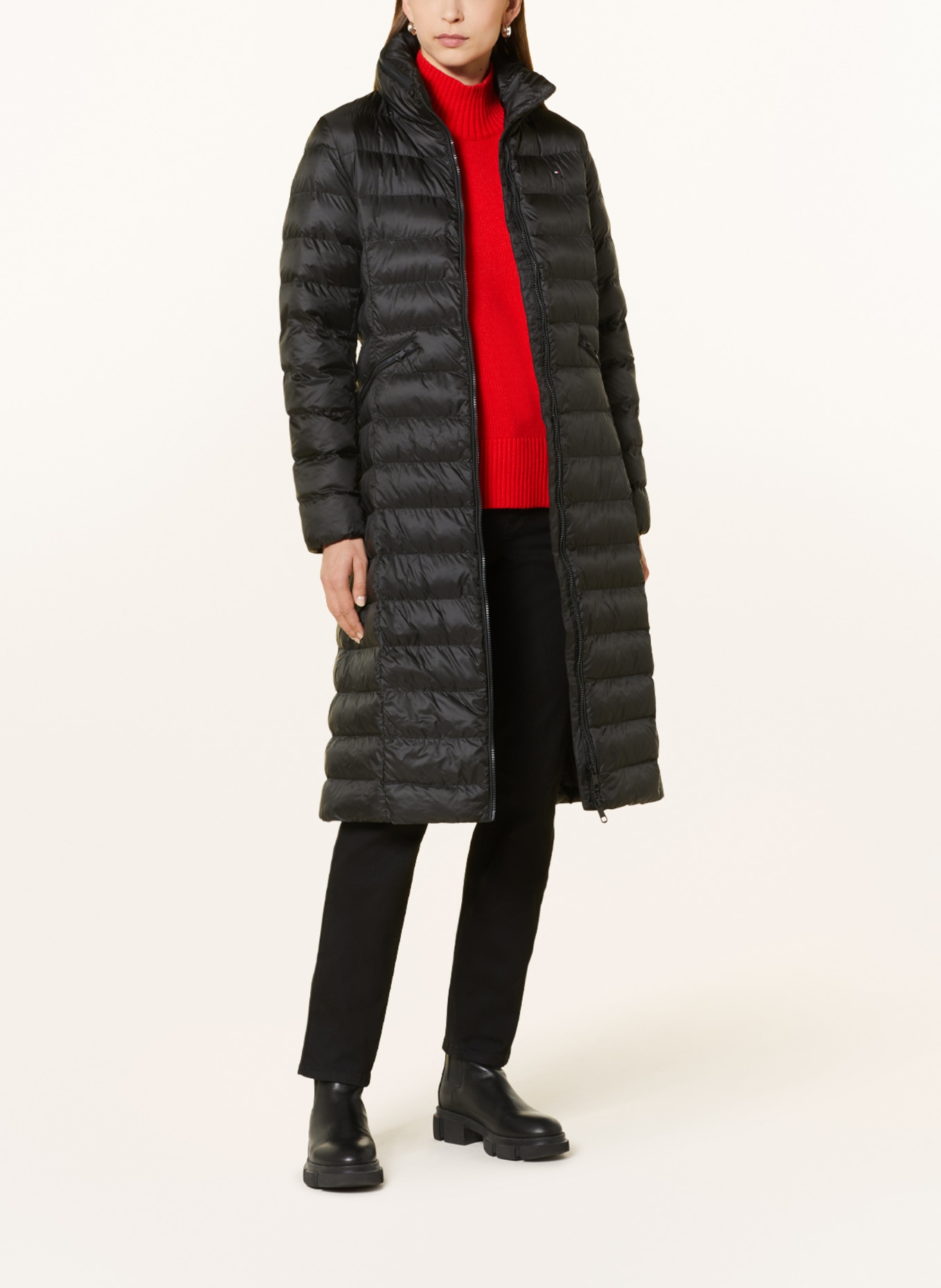 TOMMY HILFIGER Quilted coat, Color: BLACK (Image 2)