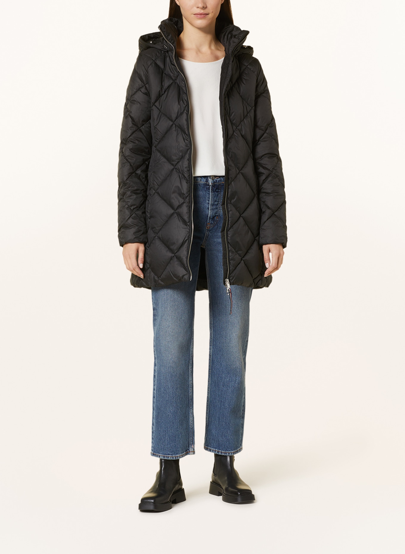 TOMMY HILFIGER Quilted coat with removable hood, Color: BLACK (Image 2)