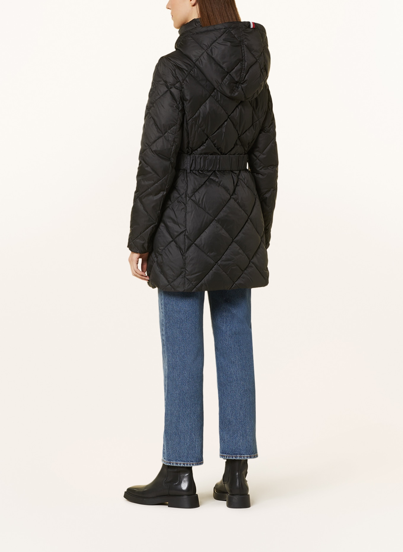 TOMMY HILFIGER Quilted coat with removable hood, Color: BLACK (Image 3)