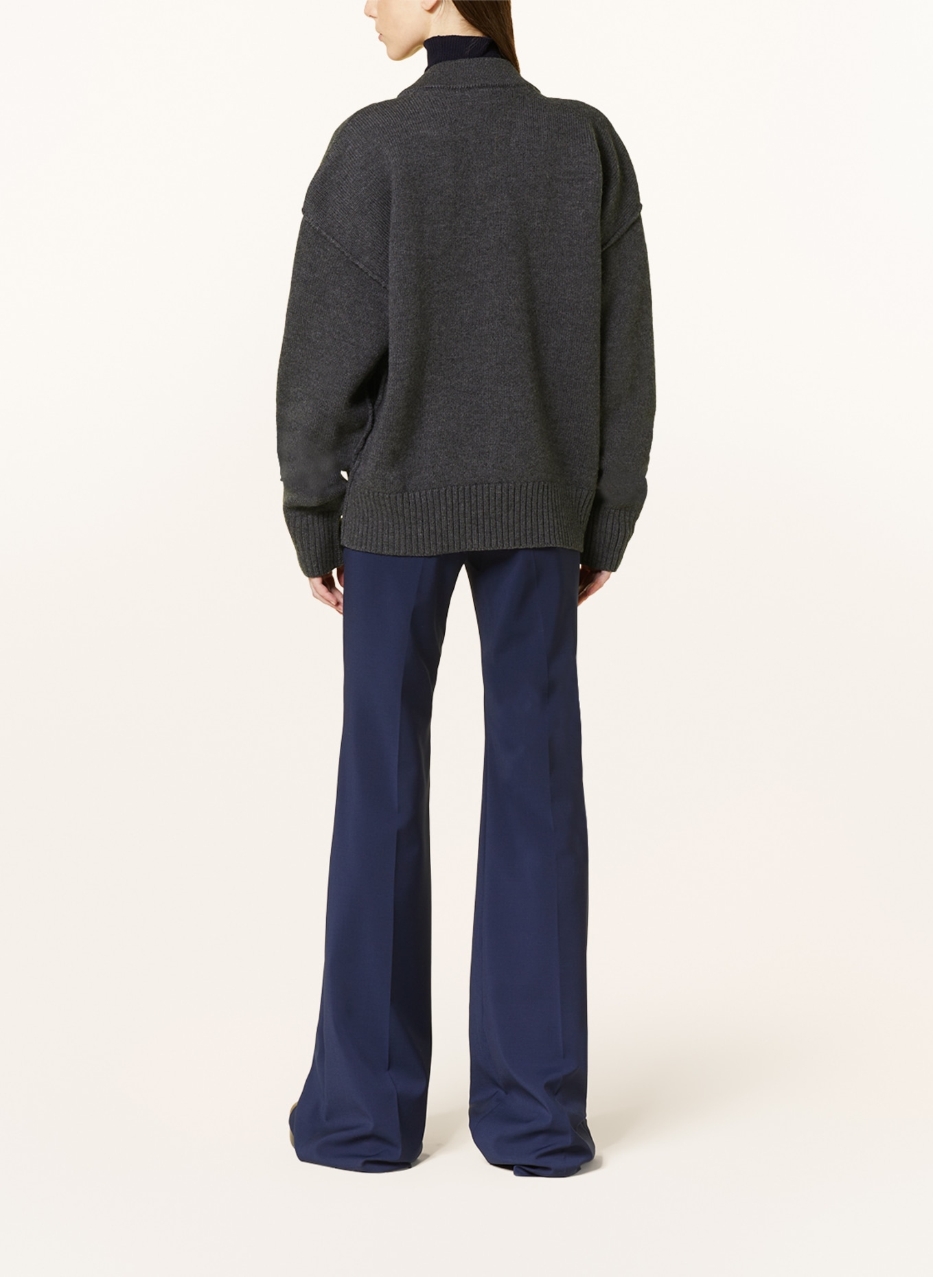 AMI PARIS Kardigan oversize: SZARY