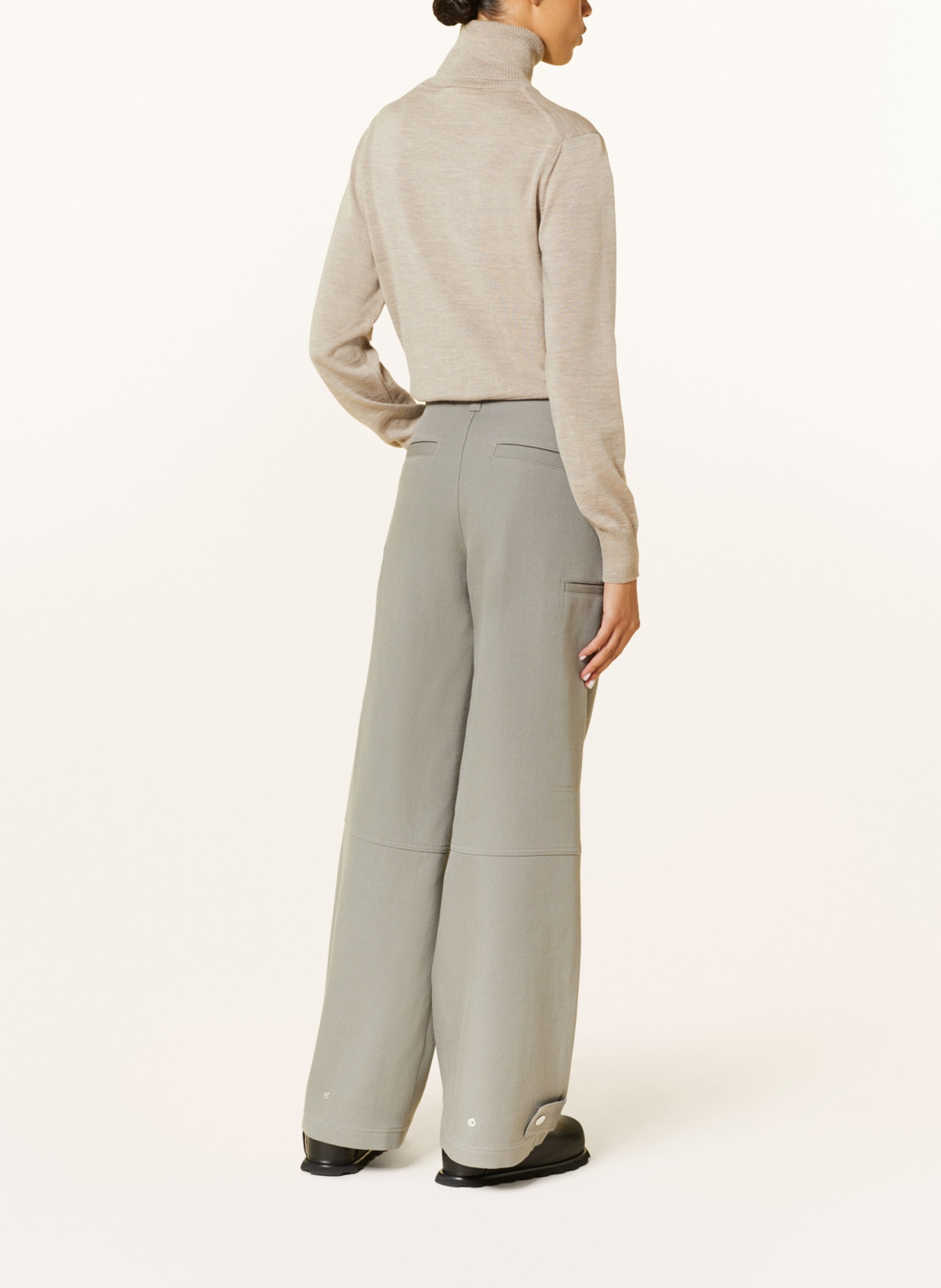 Trouser tropical wool taupe - Blugiallo - Tailoring reinvented