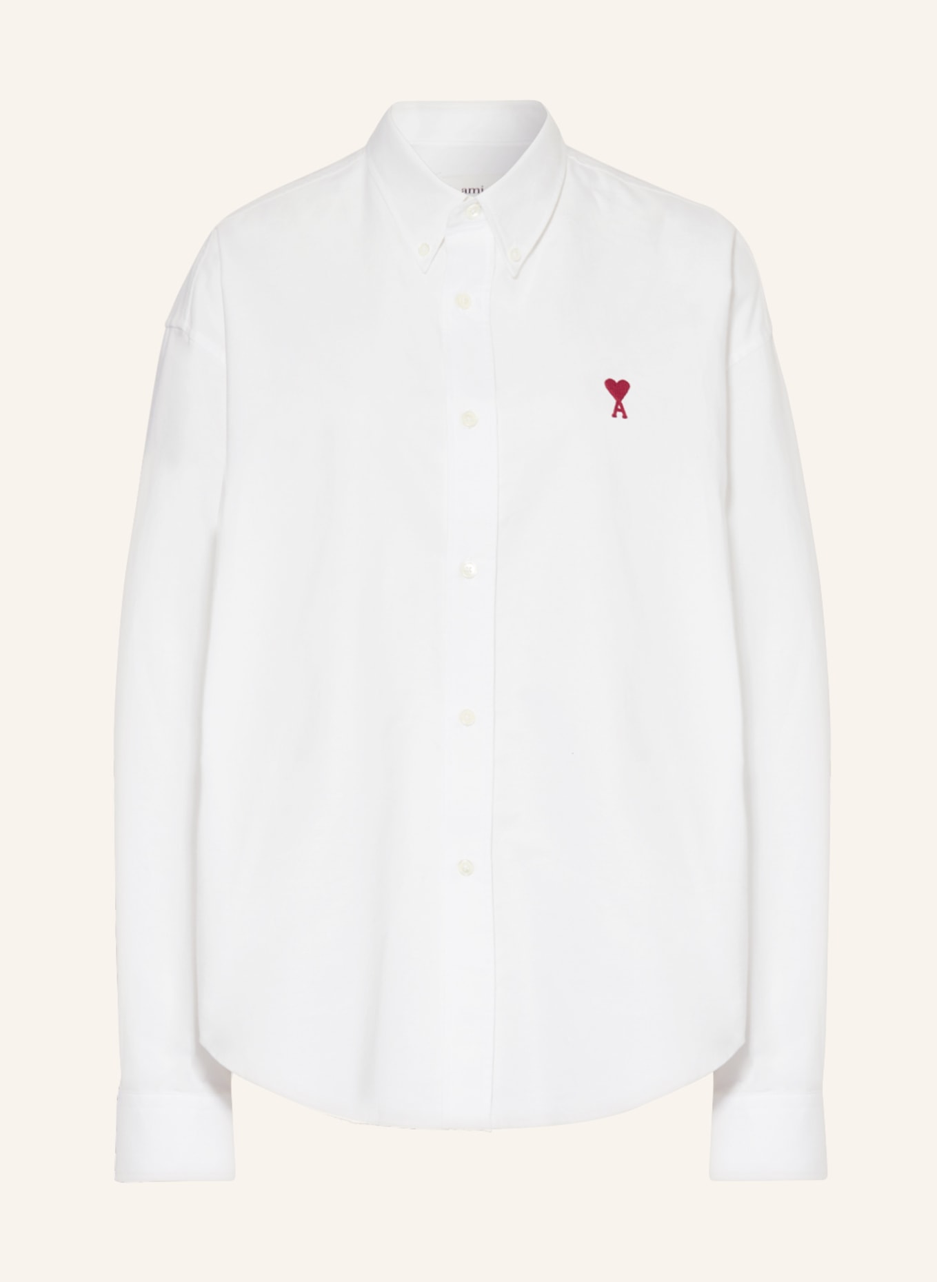 AMI PARIS Shirt blouse made of piqué, Color: WHITE (Image 1)