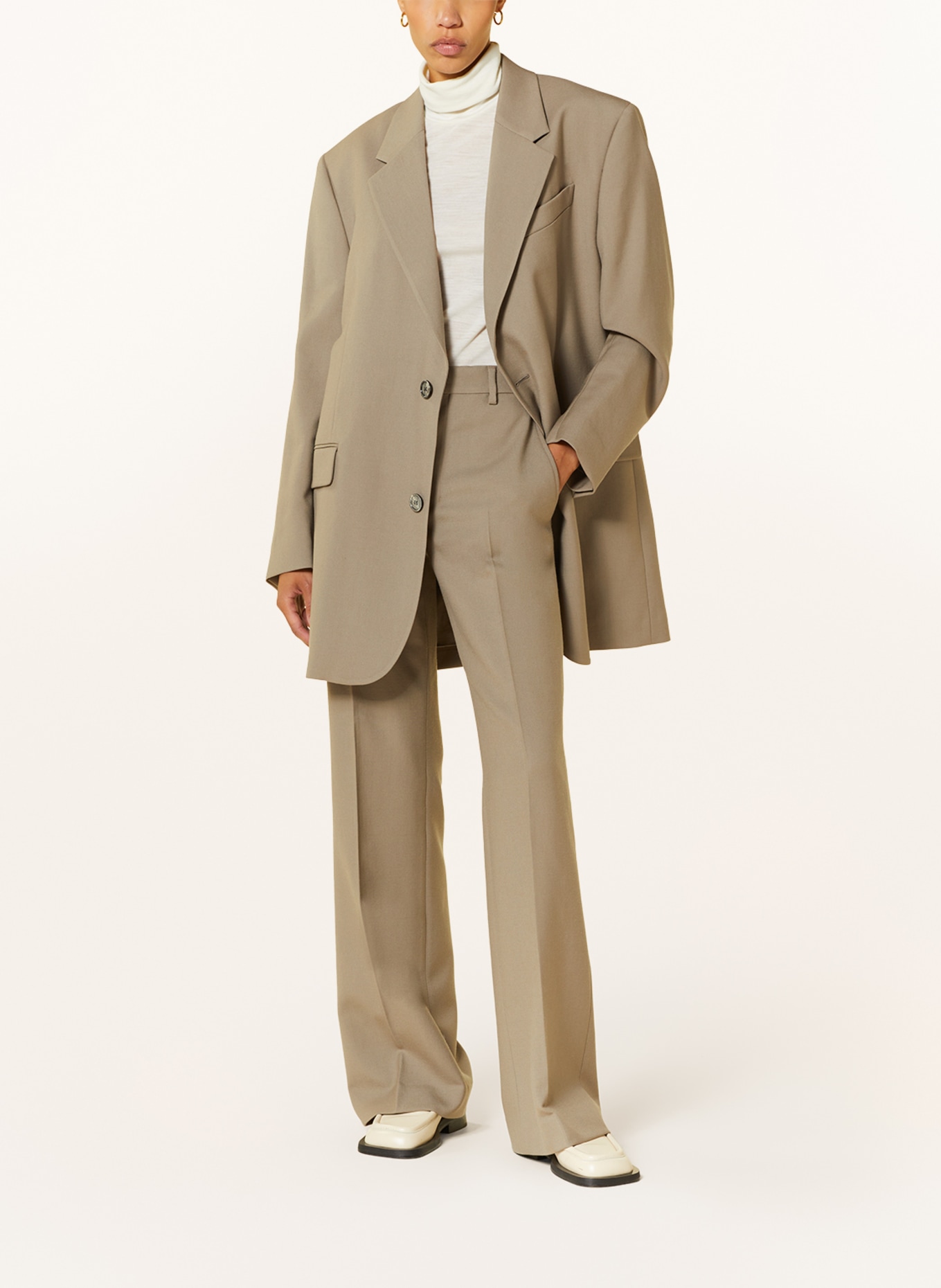 AMI PARIS Long blazer, Color: TAUPE (Image 2)