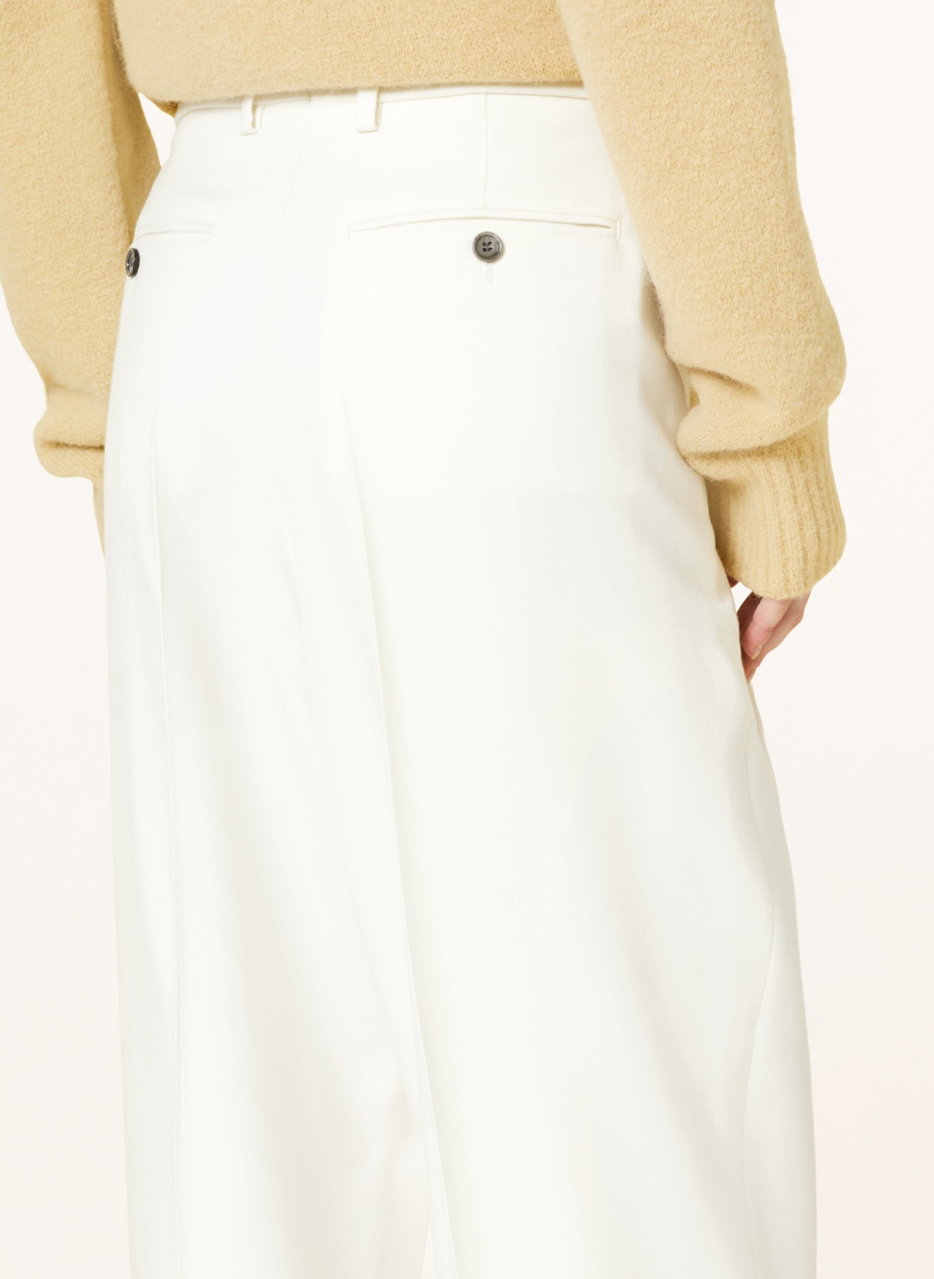 AMI PARIS Spodnie marlena, Kolor: ECRU (Obrazek 5)