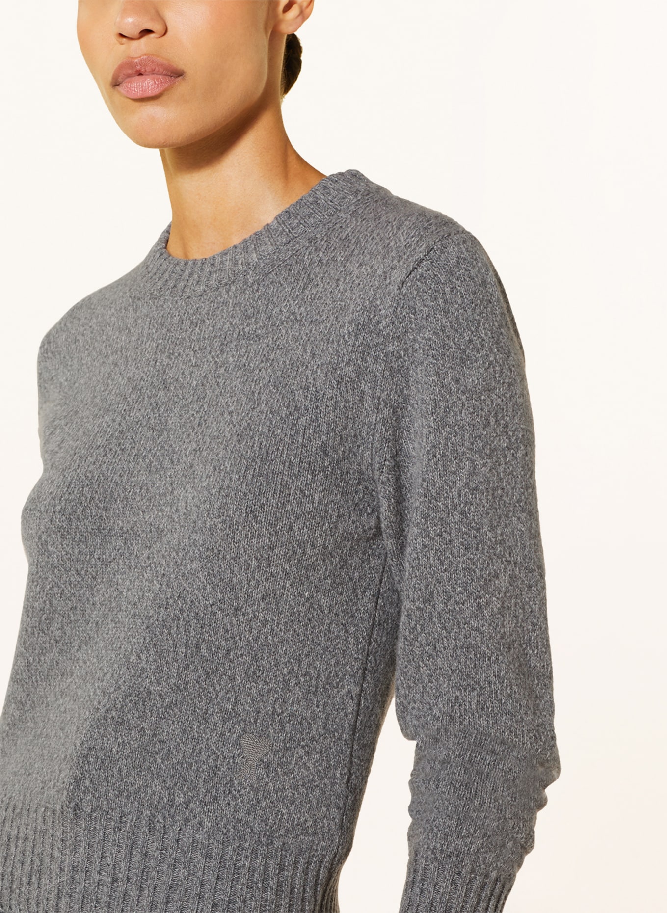 AMI PARIS Cashmere-Pullover, Farbe: GRAU (Bild 4)