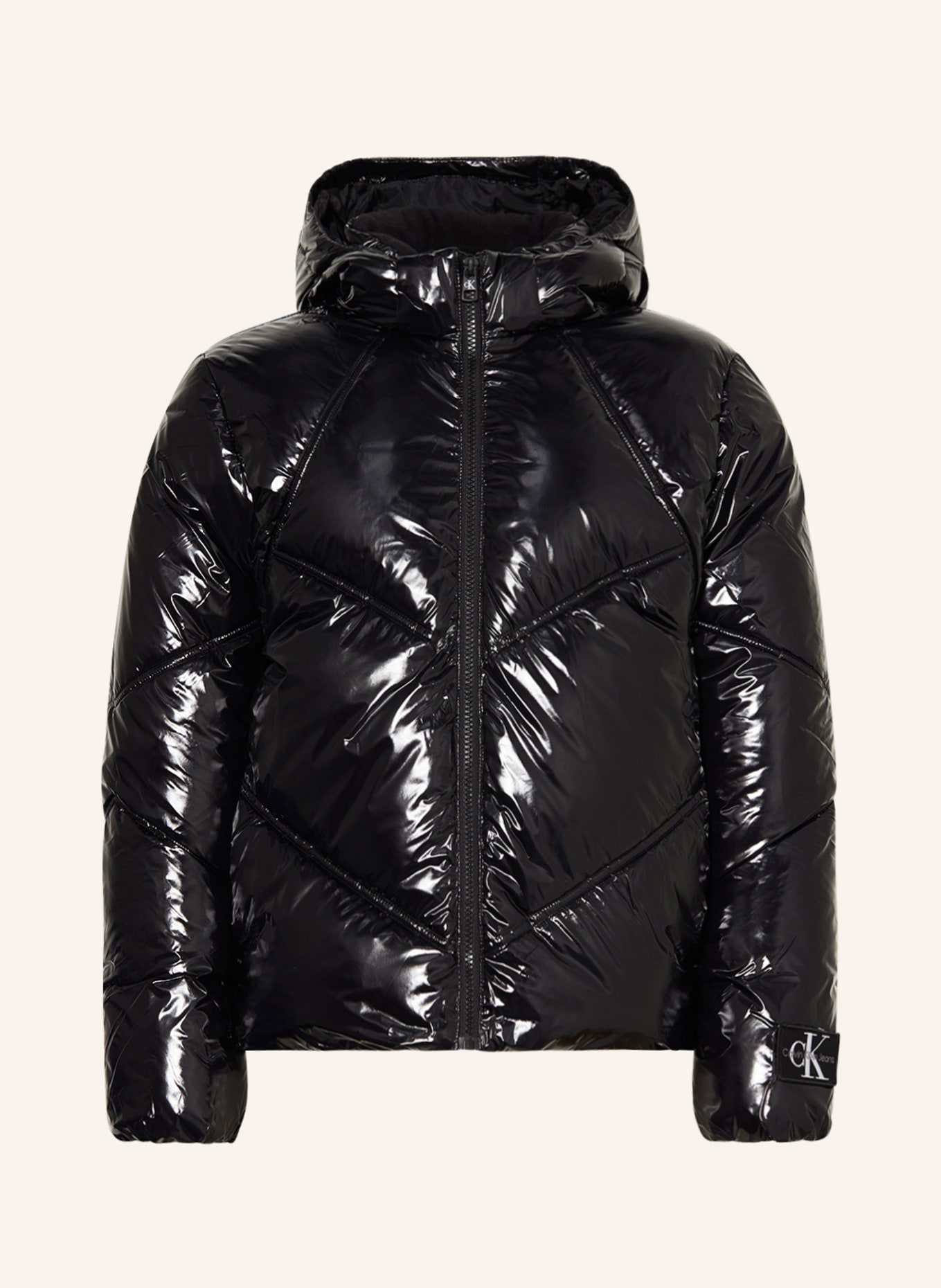 Calvin Klein Prošívaná bunda s odnímatelnou kapucí, Barva: ČERNÁ (Obrázek 1)