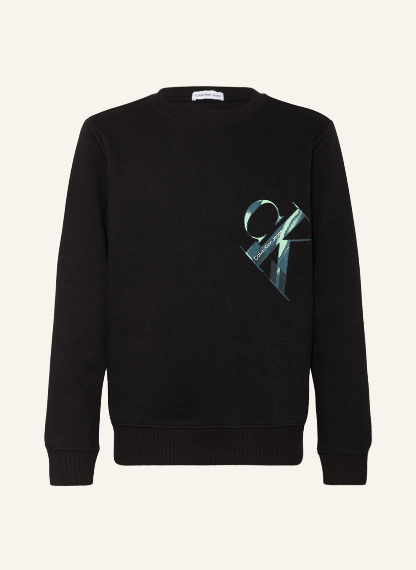 Calvin Klein Sweatshirt, Farbe: SCHWARZ/ GRÜN (Bild 1)