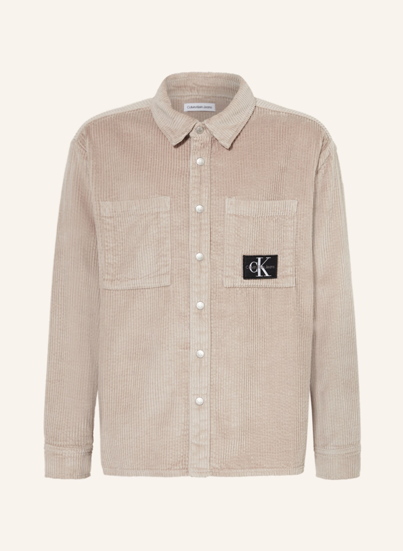 Calvin Klein Cord-Overshirt, Farbe: BEIGE (Bild 1)