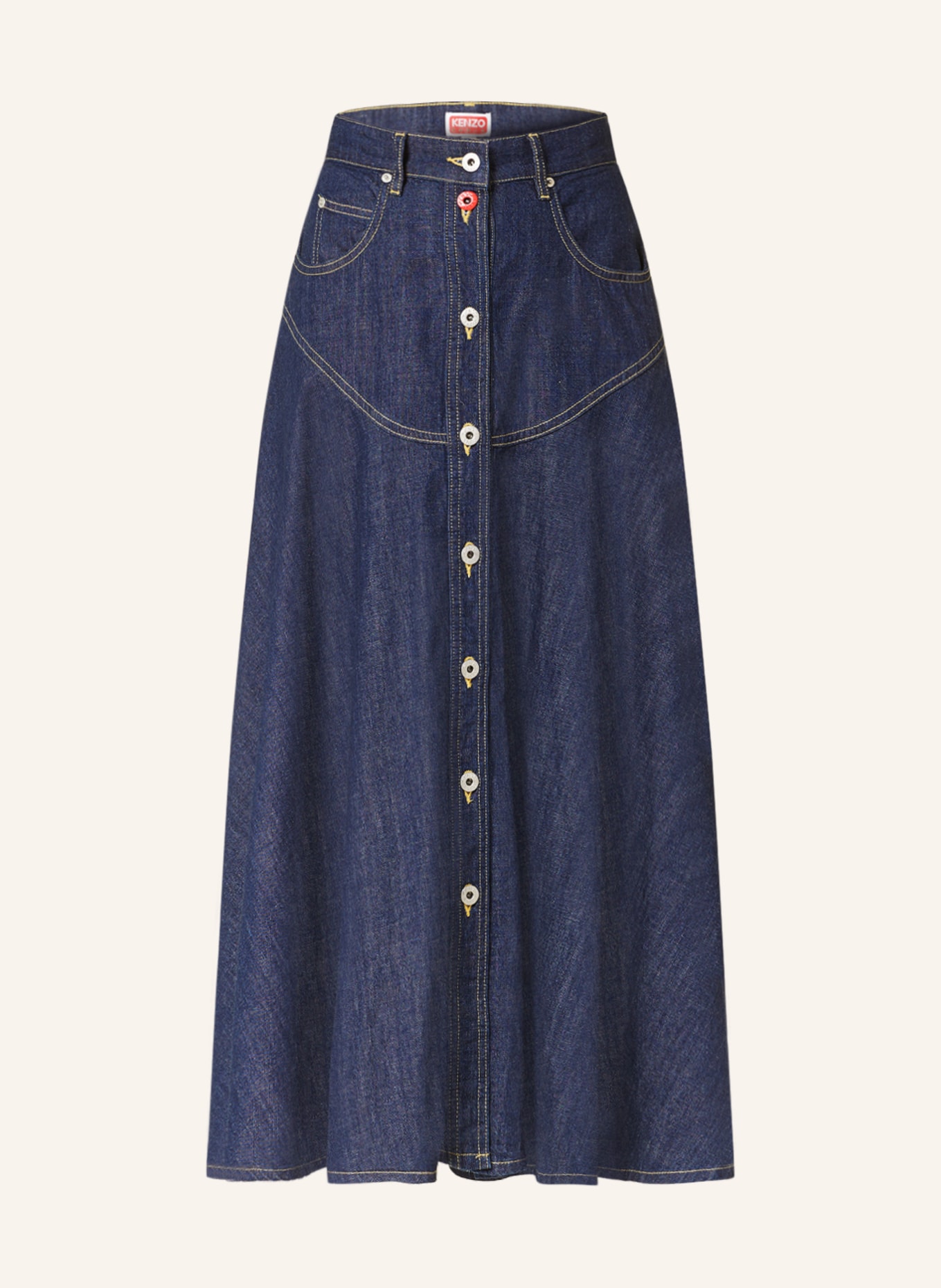KENZO Denim skirt, Color: DARK BLUE (Image 1)