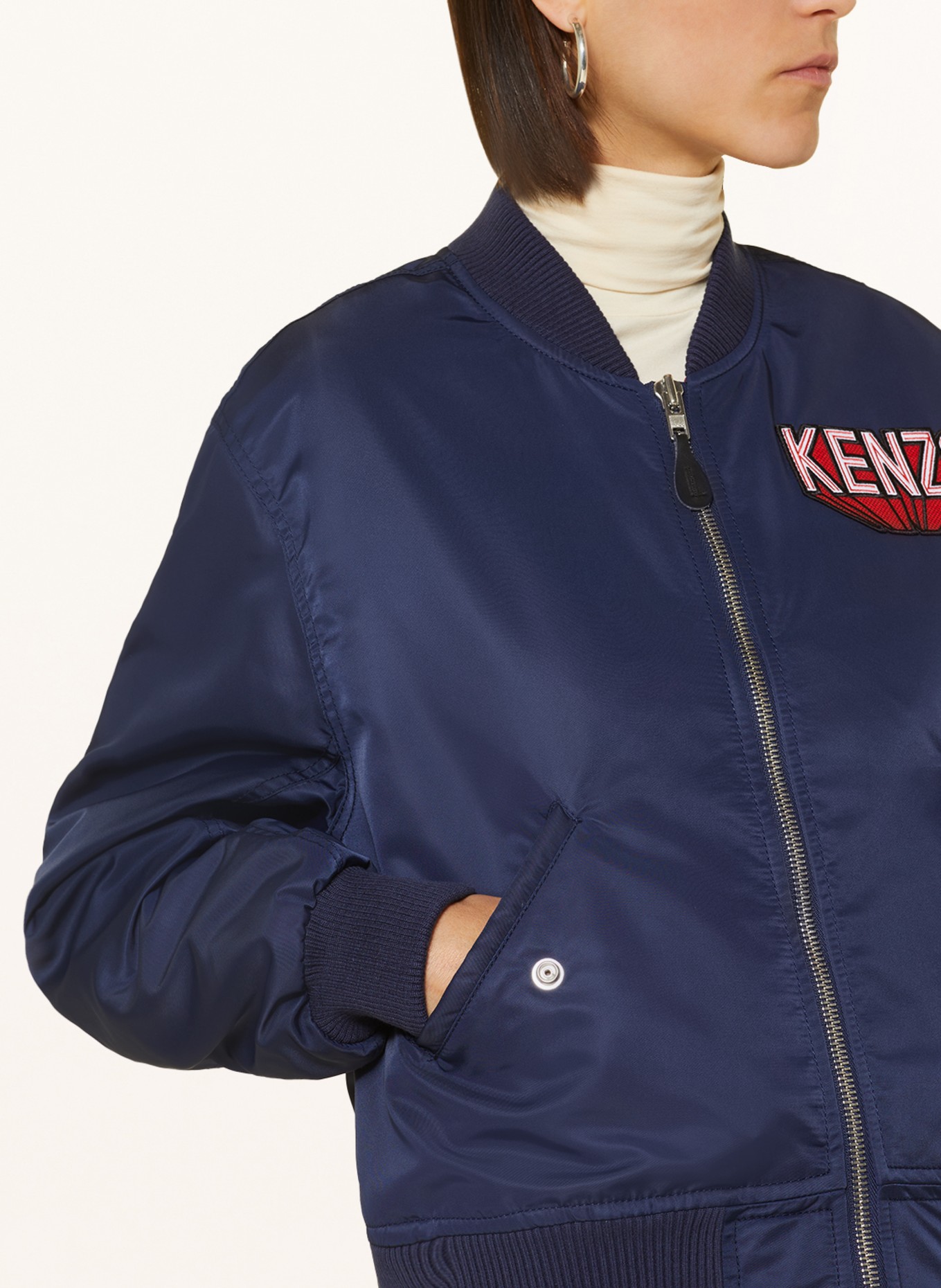 KENZO Bomber jacket, Color: DARK BLUE (Image 4)