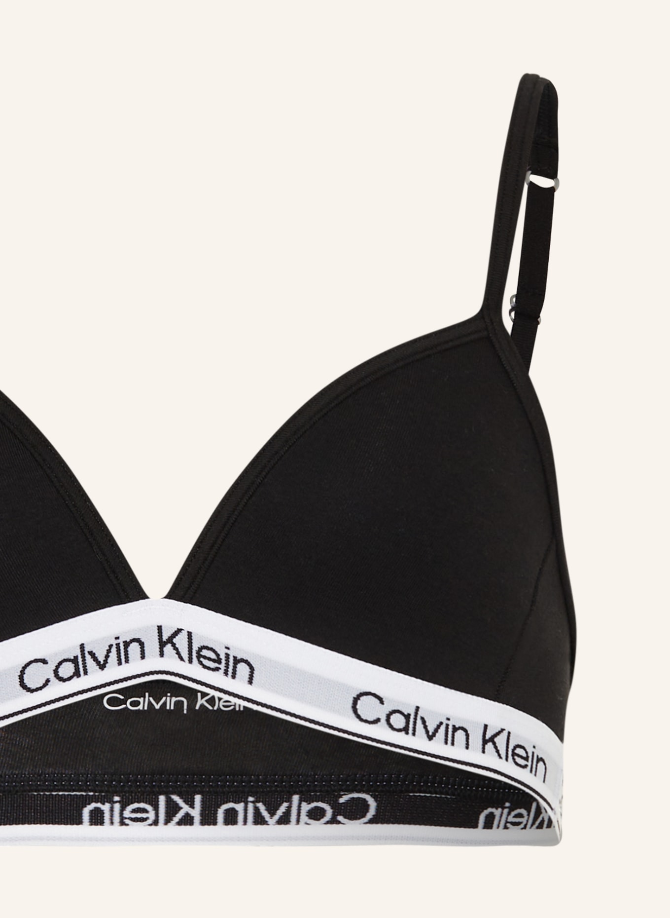 Calvin Klein Biustonosz bez fiszbin MODERN COTTON, Kolor: CZARNY (Obrazek 3)