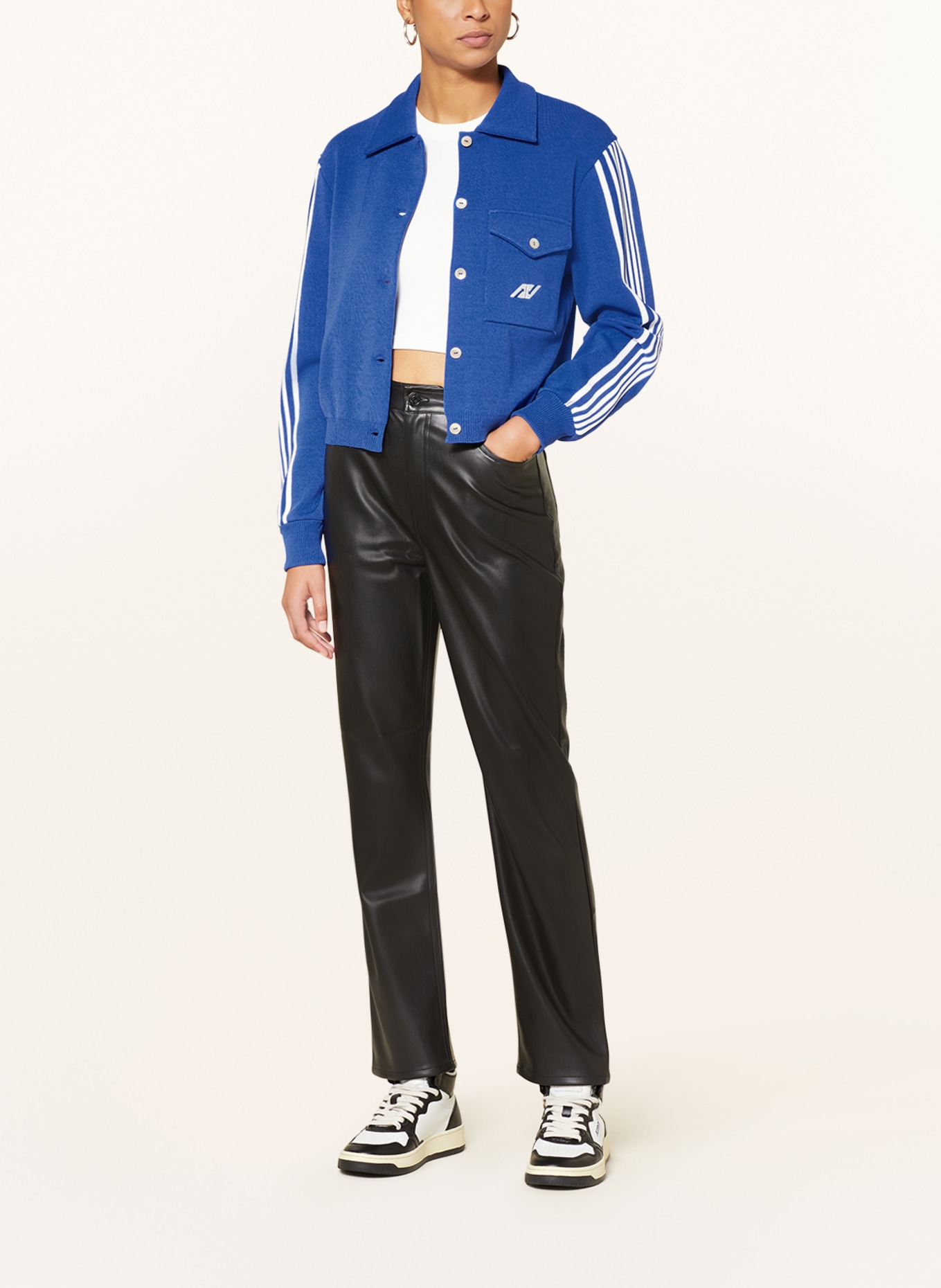 TOMMY JEANS Wide leg trousers JULIE in leather look, Color: BLACK (Image 2)