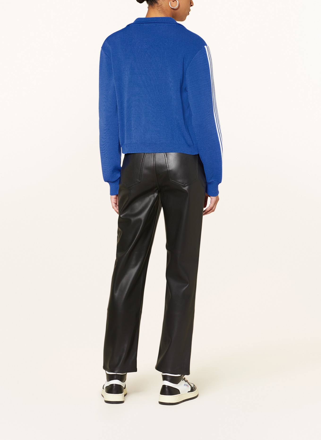 TOMMY JEANS Wide leg trousers JULIE in leather look, Color: BLACK (Image 3)