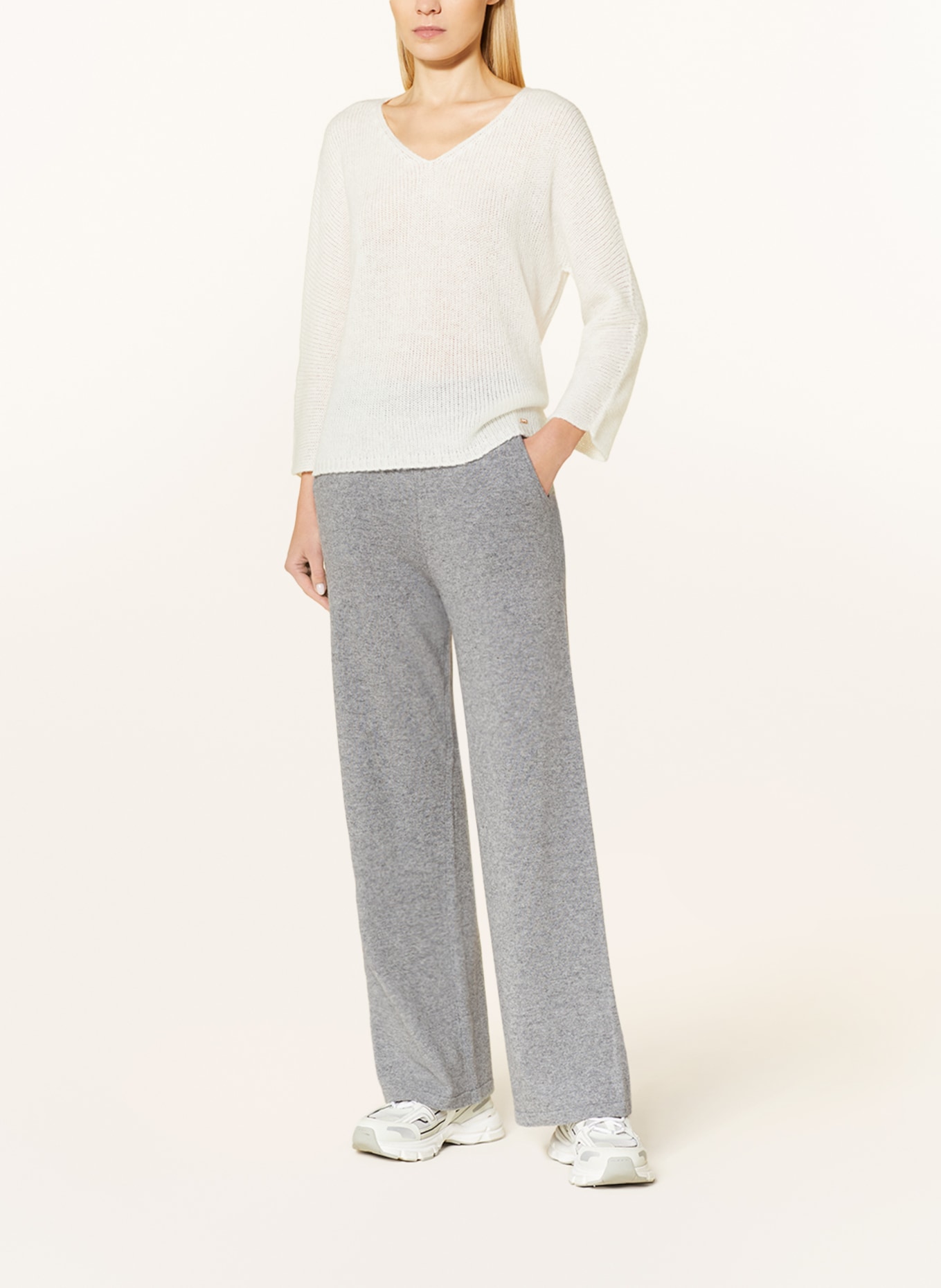 darling harbour Knit trousers, Color: GRAY (Image 2)