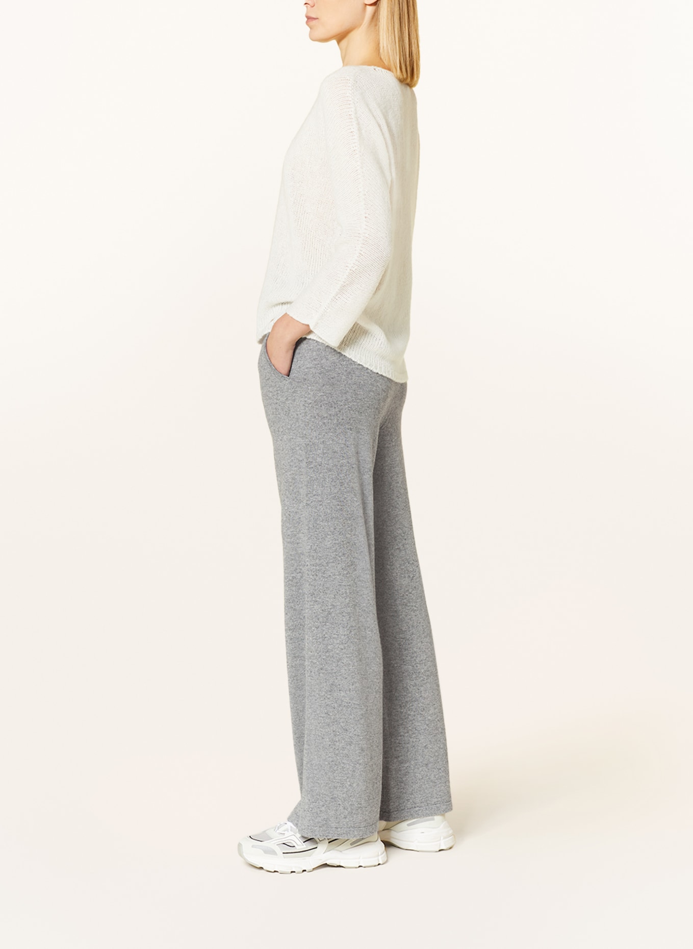 darling harbour Knit trousers, Color: GRAY (Image 4)