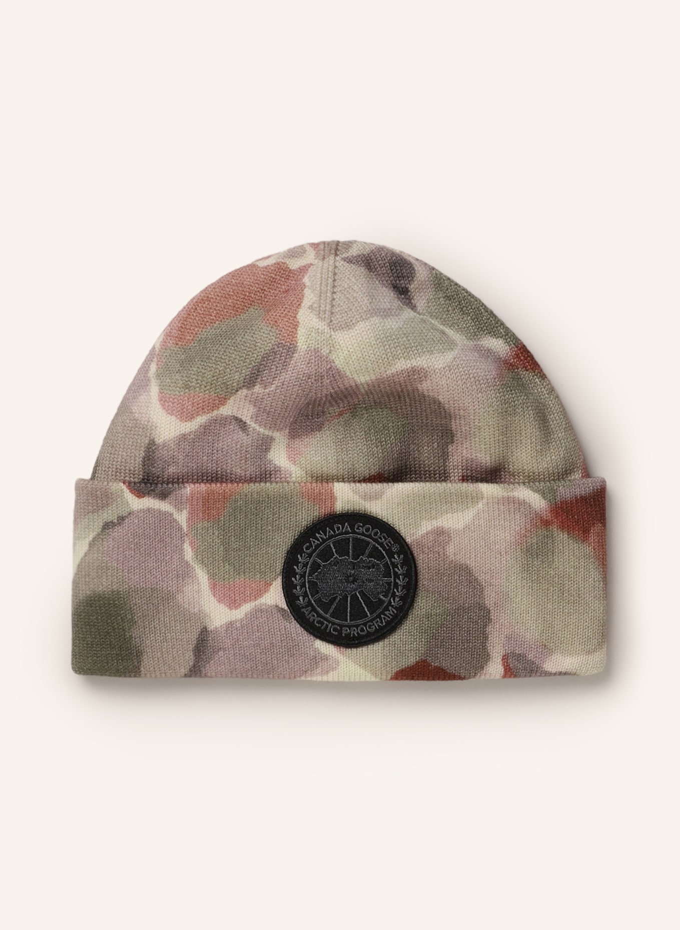 CANADA GOOSE Beanie ARCTIC TOQUE, Color: GREEN/ LIGHT GREEN/ BROWN (Image 1)