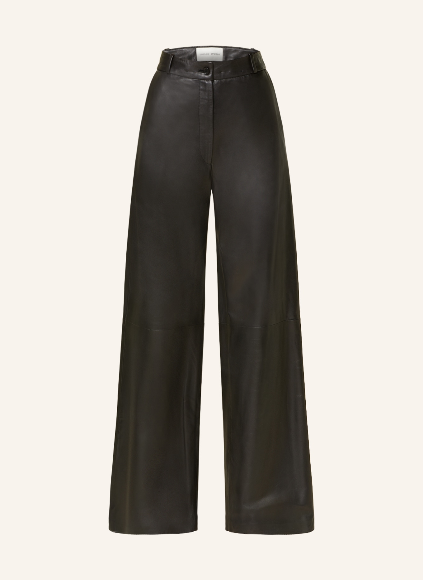 LOULOU STUDIO Leather trousers NORO, Color: BLACK (Image 1)