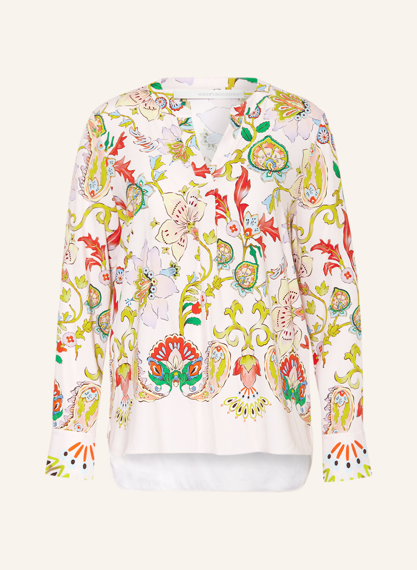 HERZEN'S ANGELEGENHEIT Shirt blouse in silk, Color: LIGHT PURPLE/ LIGHT GREEN/ LIGHT PINK (Image 1)