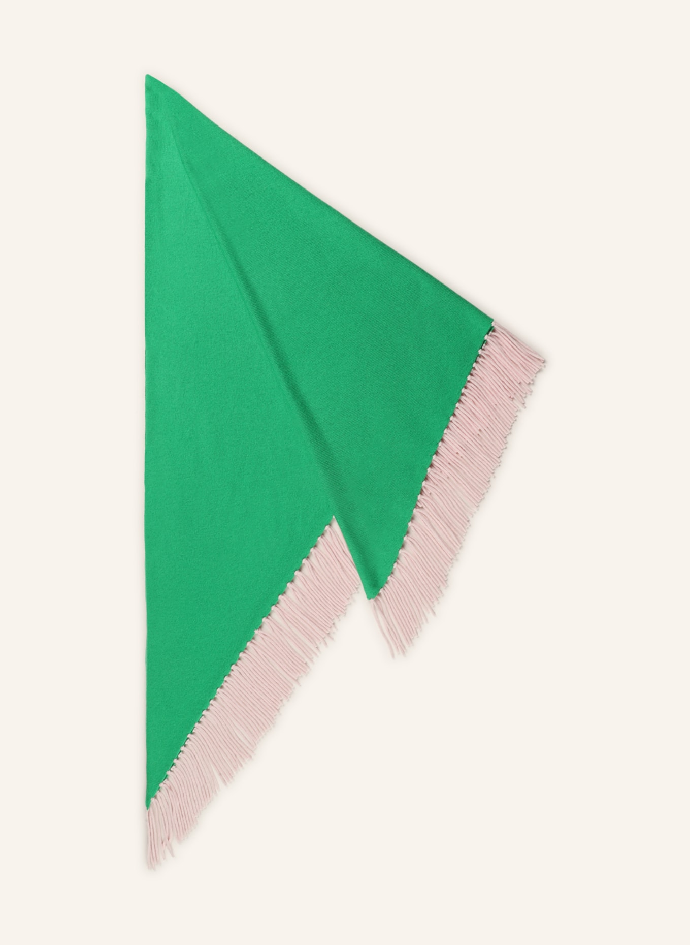 HERZEN'S ANGELEGENHEIT Schal mit Cashmere, Farbe: GRÜN/ HELLROSA (Bild 1)