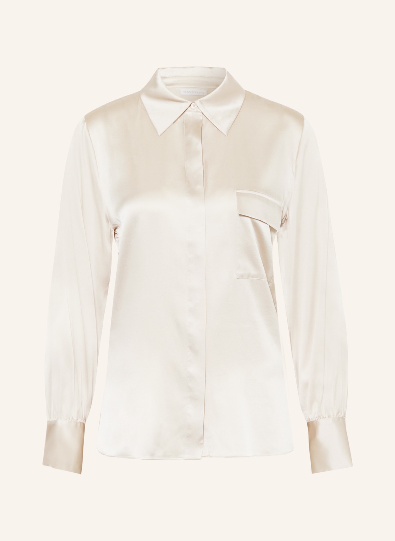 HERZEN'S ANGELEGENHEIT Shirt blouse in silk, Color: CREAM (Image 1)