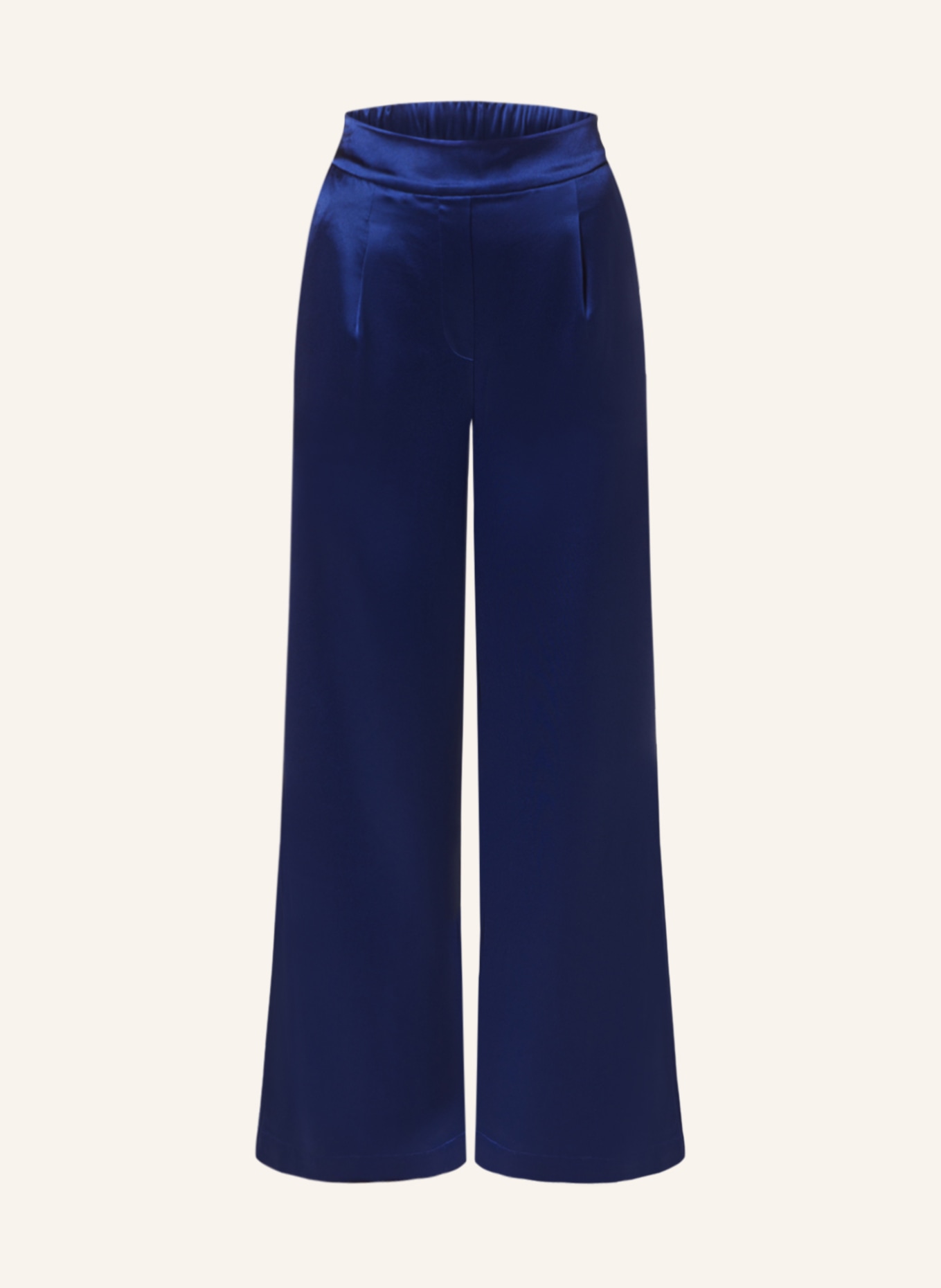 HERZEN'S ANGELEGENHEIT Wide leg trousers in satin, Color: BLUE (Image 1)